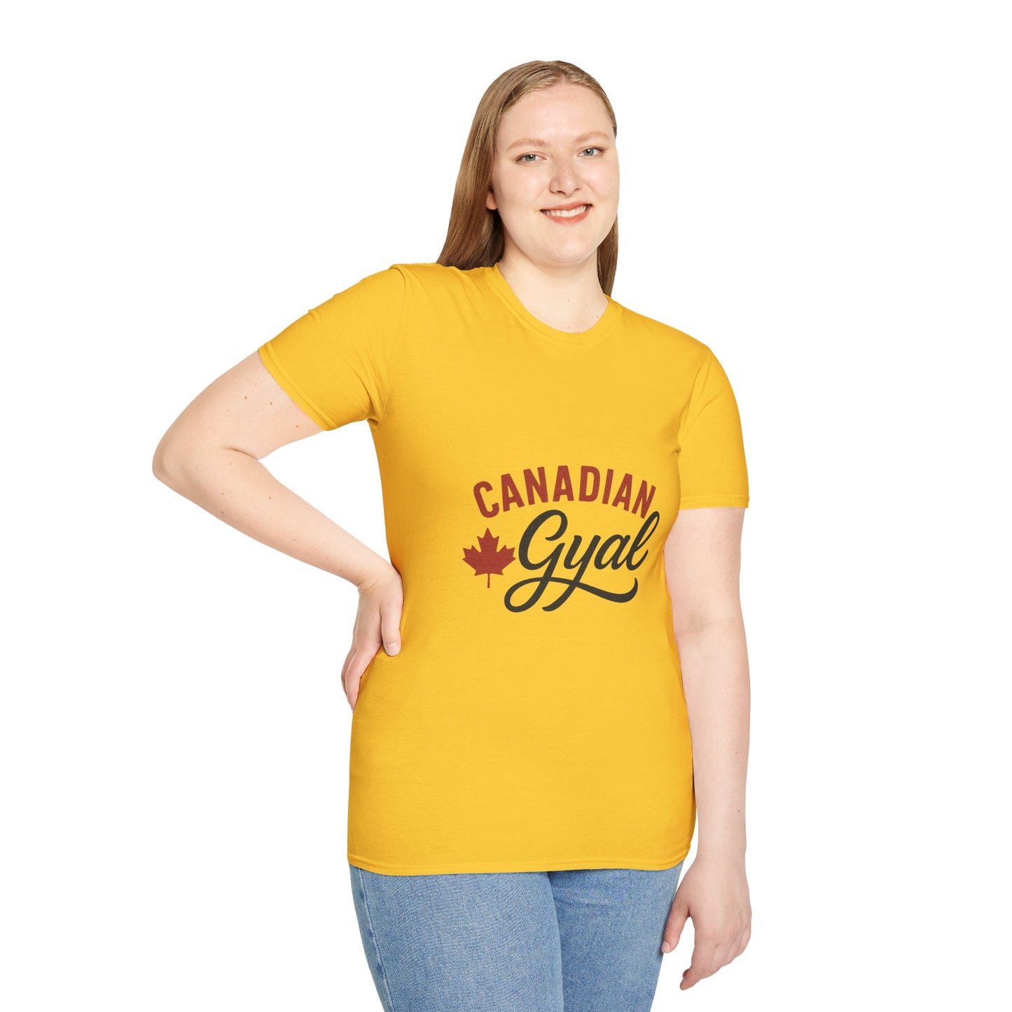 Canada Pride T-Shirt, Canadian Gyal Graphic Tee, Unisex T-Shirt for Her, Canada Day Gift, Maple Leaf Apparel