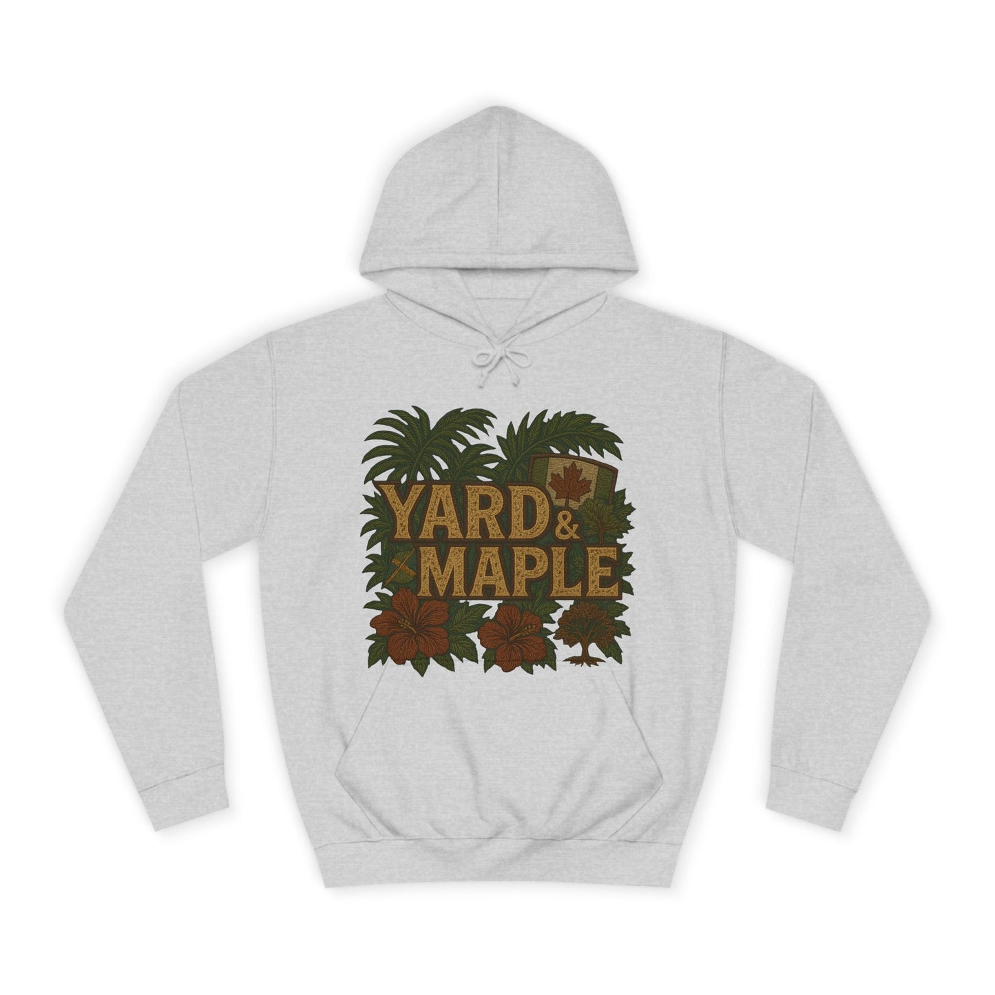 Cozy Unisex College Hoodie - Yard & Maple, Casual Wear, Student Gift, Outdoor Activity Sweater, Fall Fashion