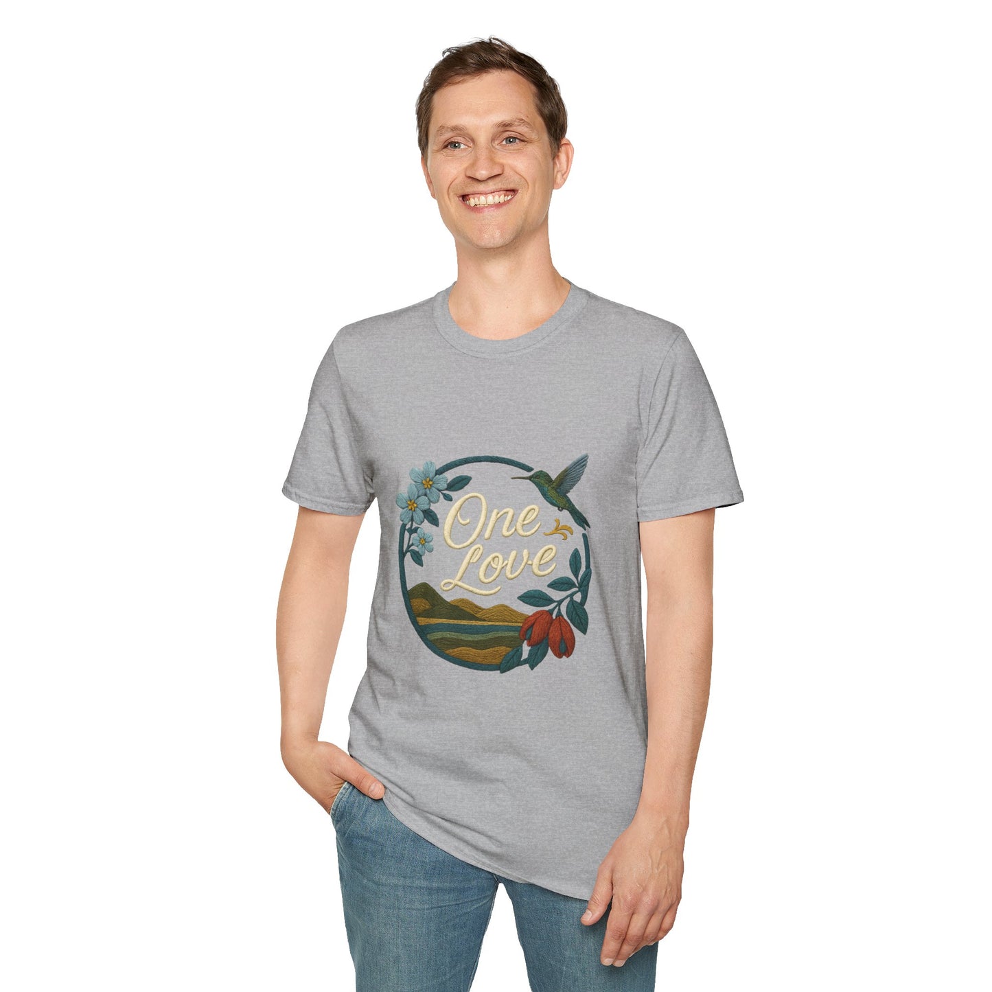 One Love Nature-Inspired T-Shirt, Unisex Tee, Stylish Apparel, Eco-Friendly Gift, Summer Fashion, Inspirational T-Shirt
