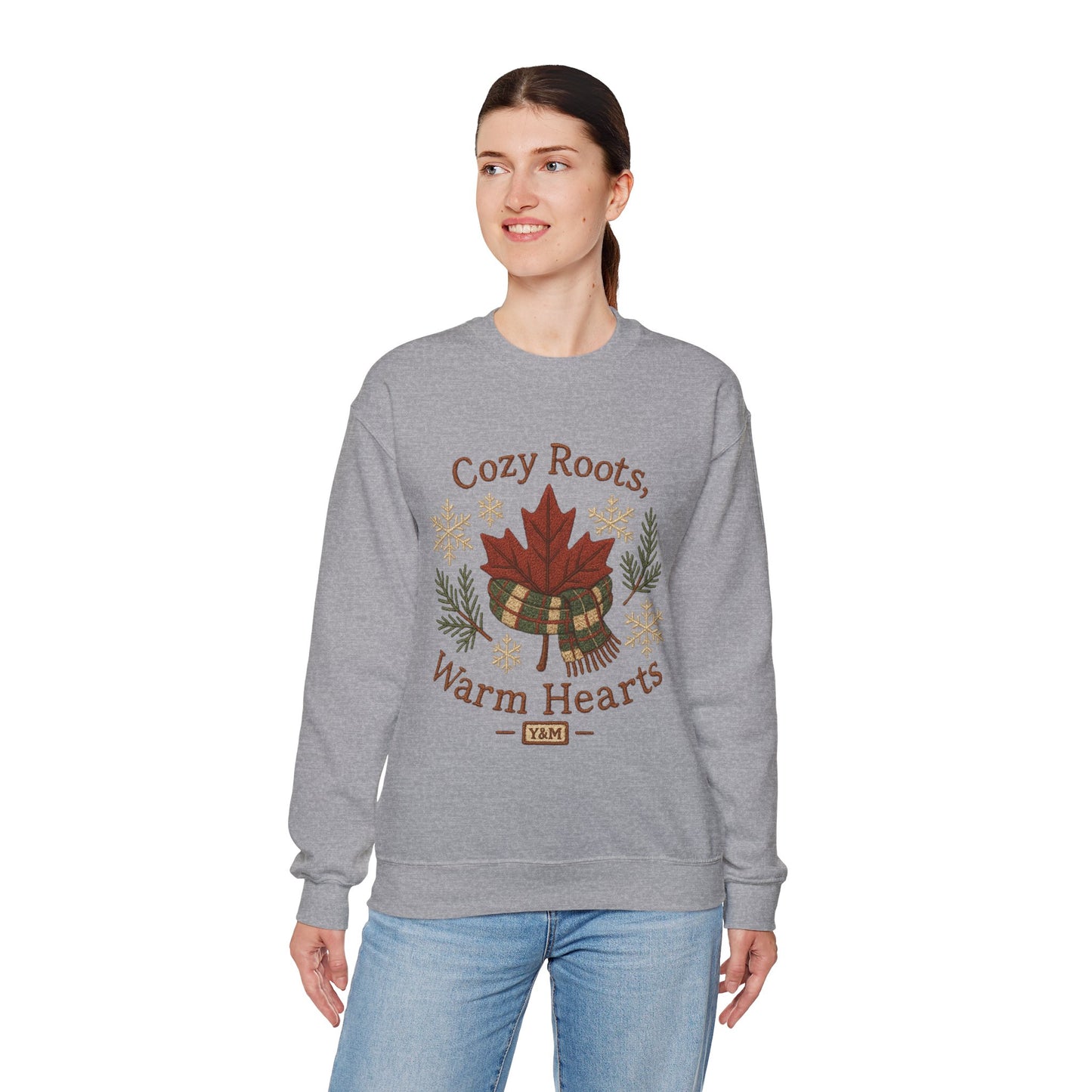 Cozy Roots Crewneck Sweatshirt: Warm Hearts Gift, Fall Fashion, Winter Apparel, Unisex Sweatshirt, Holiday Sweater