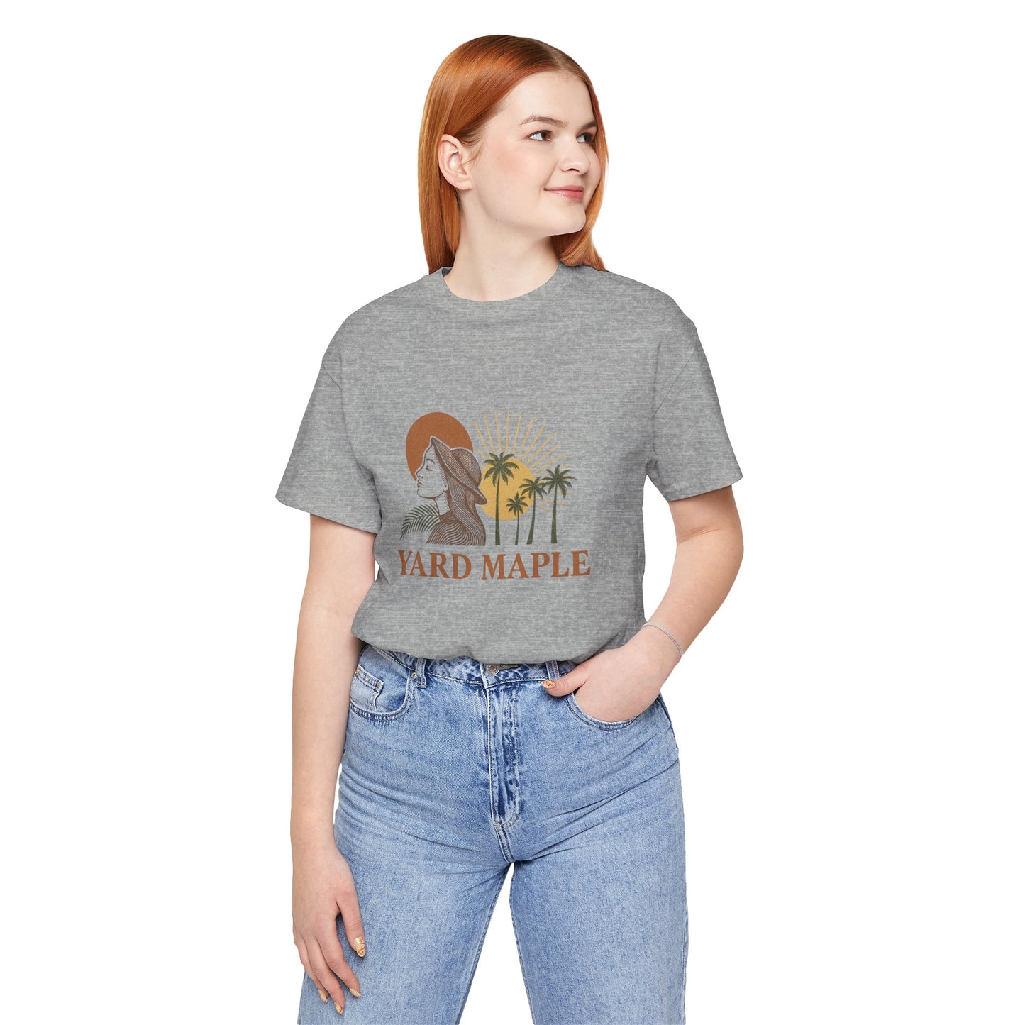 Yard Maple Graphic Tee, Casual Summer Shirt, Nature Lover Gift, Eco-Friendly Apparel, Beach Vibes Tee, Unique Unisex Apparel