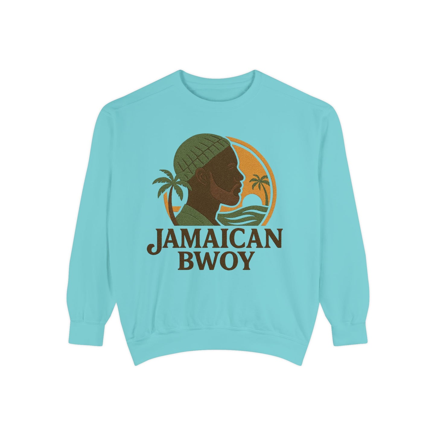 Jamaican Bwoy Sweatshirt, Cozy Unisex Pullover, Streetwear Style, Perfect Gift for Reggae Lovers, Summer Vibes Apparel, Gift for Him/Her