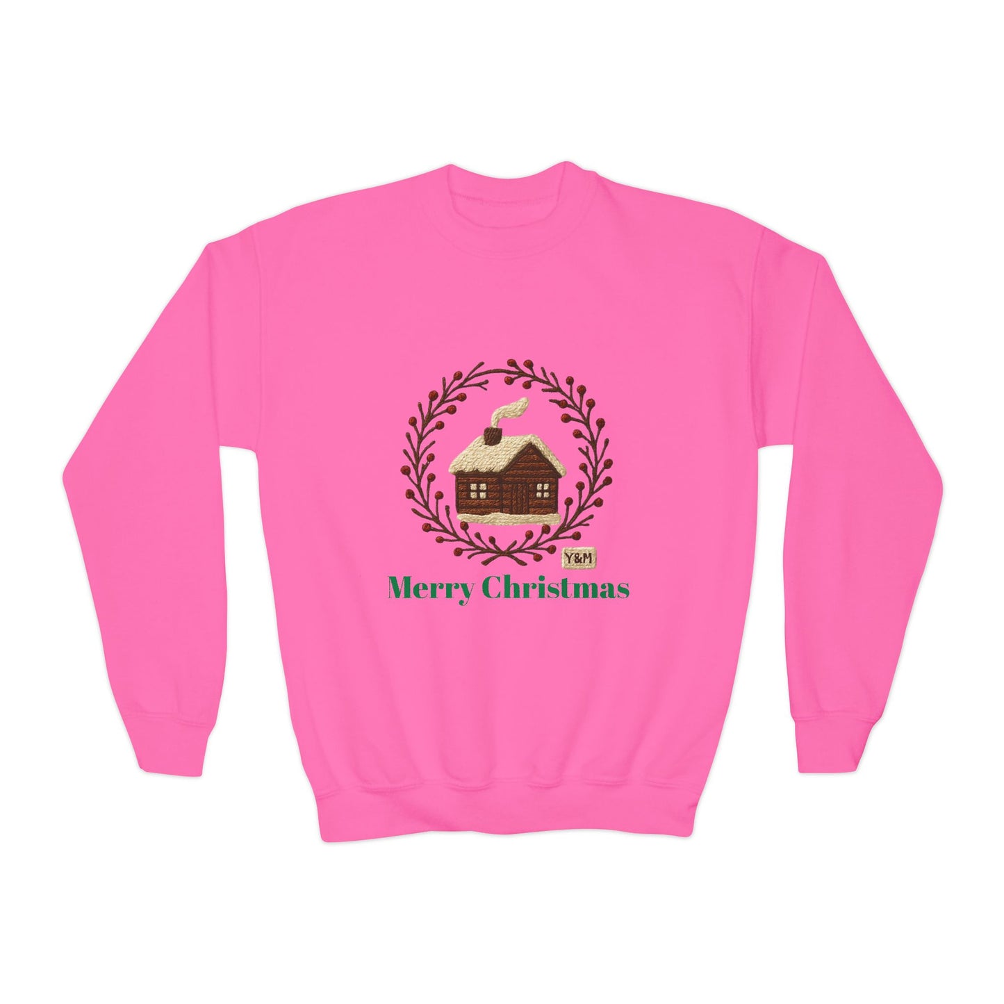 Christmas Youth Crewneck Sweatshirt, Holiday Gift, Cozy Winter Sweater, Festive Christmas Apparel, Toddler Sweatshirt