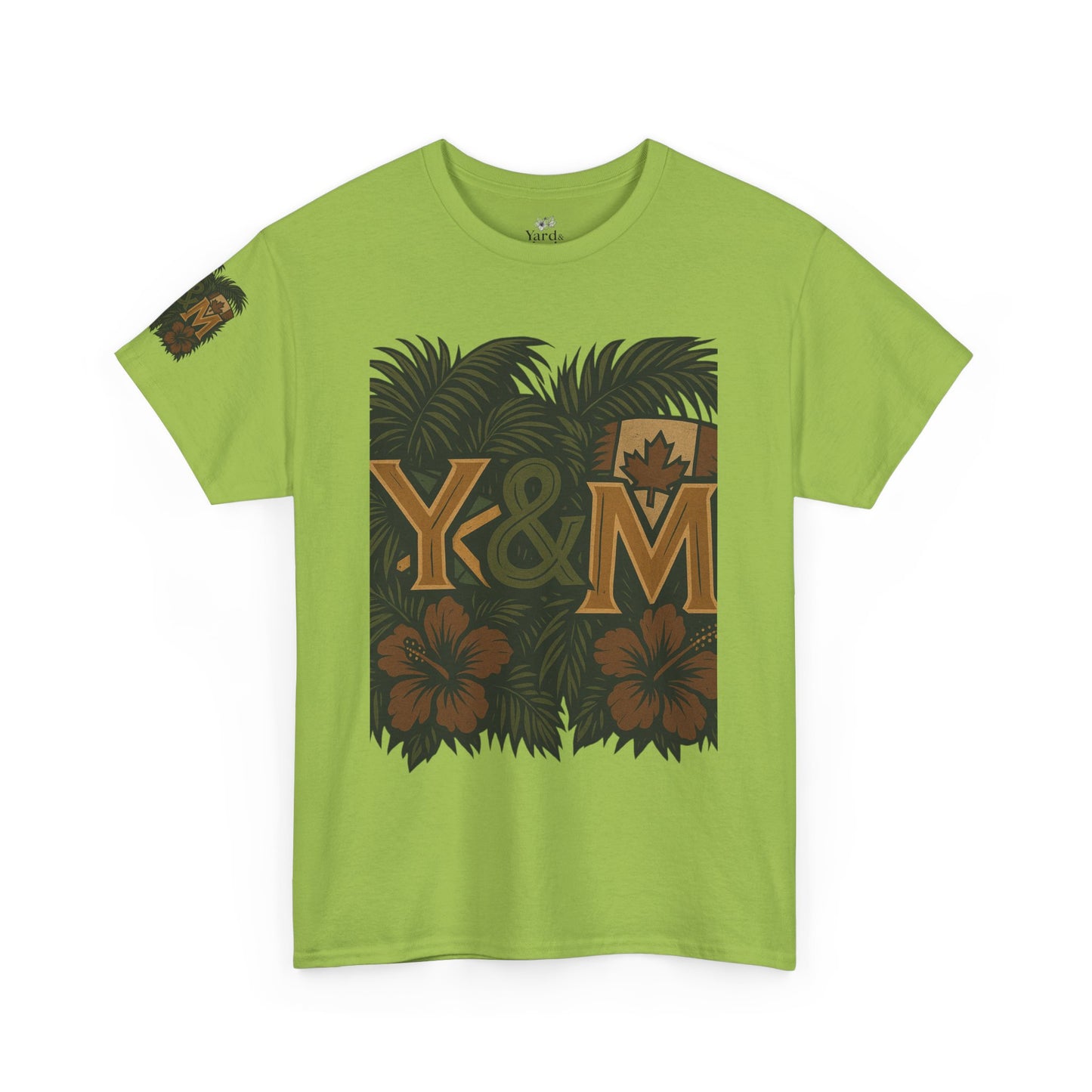 Tropical Vibes Unisex Heavy Cotton Tee, Casual Wear, Perfect for Summer, Beach Days, Gift for Him/Her