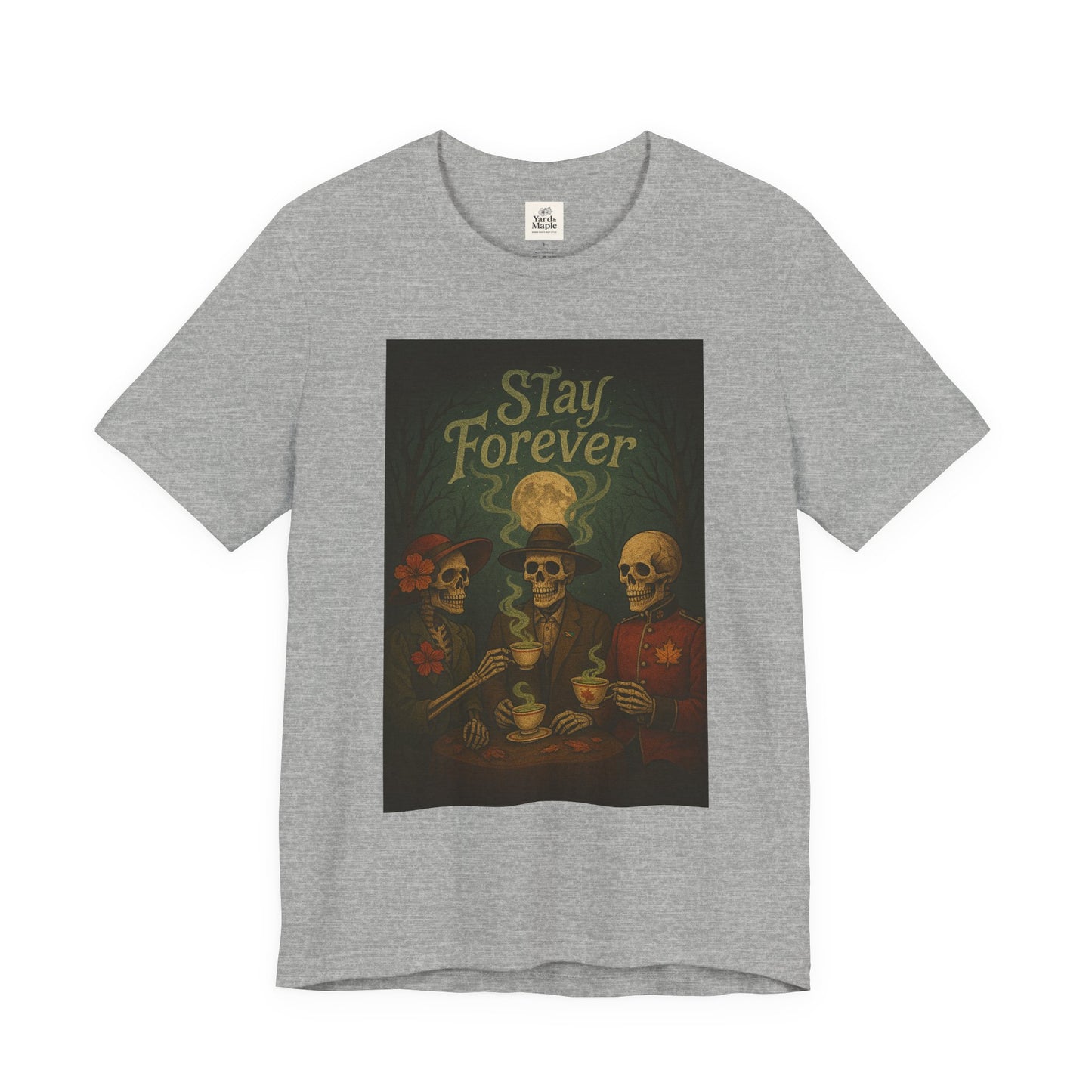 Stay Forever Halloween T-Shirt, Unisex Jersey Tee for Spooky Season, Day of the Dead, Casual Wear, Unique Gift Idea