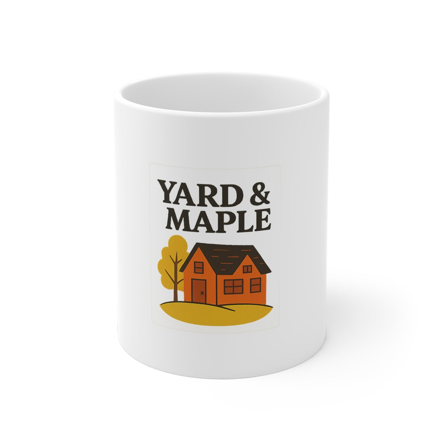 Cozy Home Ceramic Mug, Yard & Maple Design, Perfect Gift for Homeowners, Autumn Decor, Coffee Lovers, Housewarming Present