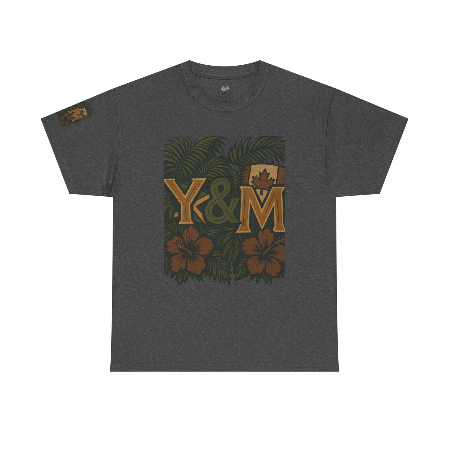 Tropical Vibes Unisex Heavy Cotton Tee, Casual Wear, Perfect for Summer, Beach Days, Gift for Him/Her
