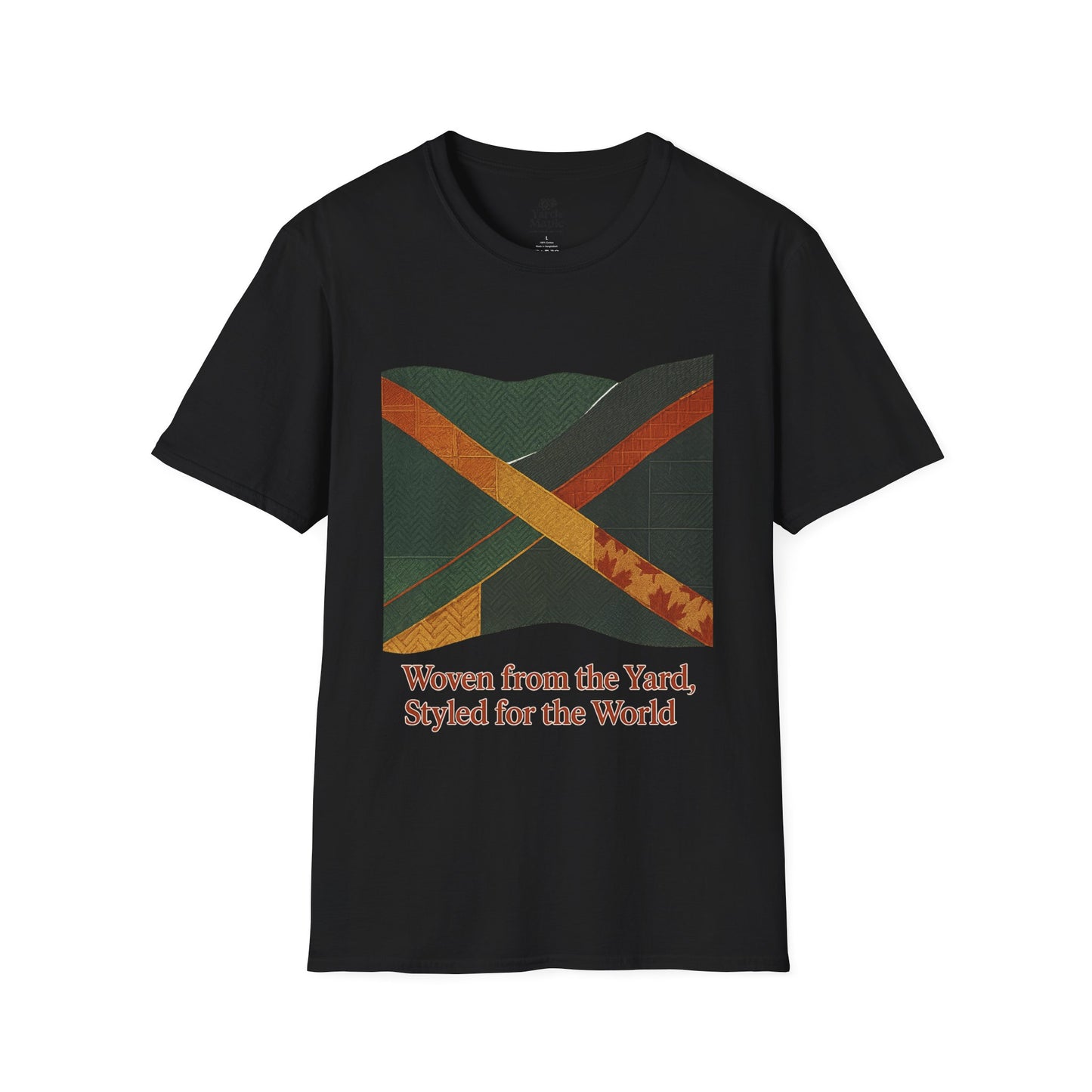 Woven from the Yard Unisex Softstyle T-Shirt, Casual Tee, Comfortable Shirt, Caribbean Pride Apparel, Unique Gift, Summer Fashion
