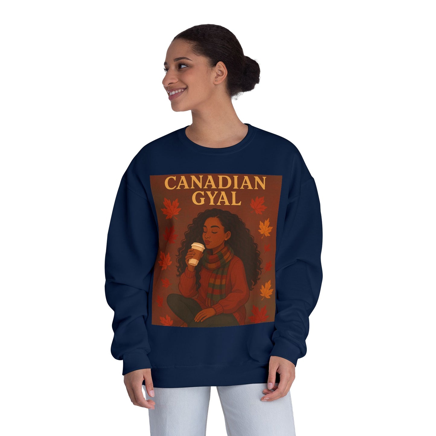 Canadian Gyal Sweatshirt, Cozy Fall Crewneck, Canada Pride Apparel, Autumn Casual Wear, Unisex Gift for Her