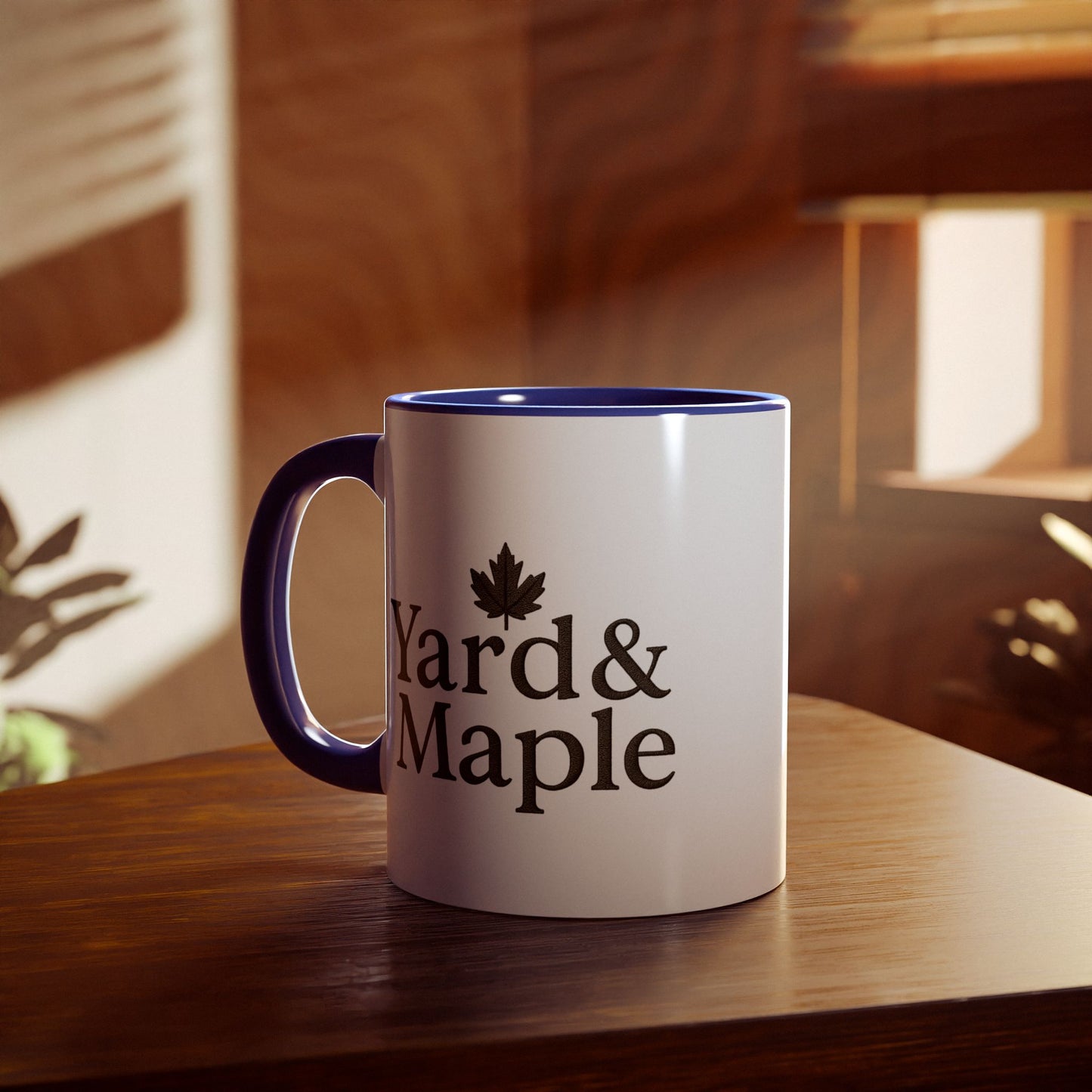 Yard & Maple Accent Mug - Cozy Coffee Cup, Perfect for Home/Office, Great Gift for Coffee Lovers, Autumn Decor, Unique Beverage Mug