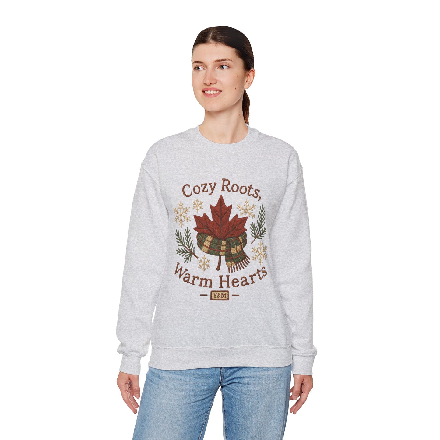 Cozy Roots Crewneck Sweatshirt: Warm Hearts Gift, Fall Fashion, Winter Apparel, Unisex Sweatshirt, Holiday Sweater