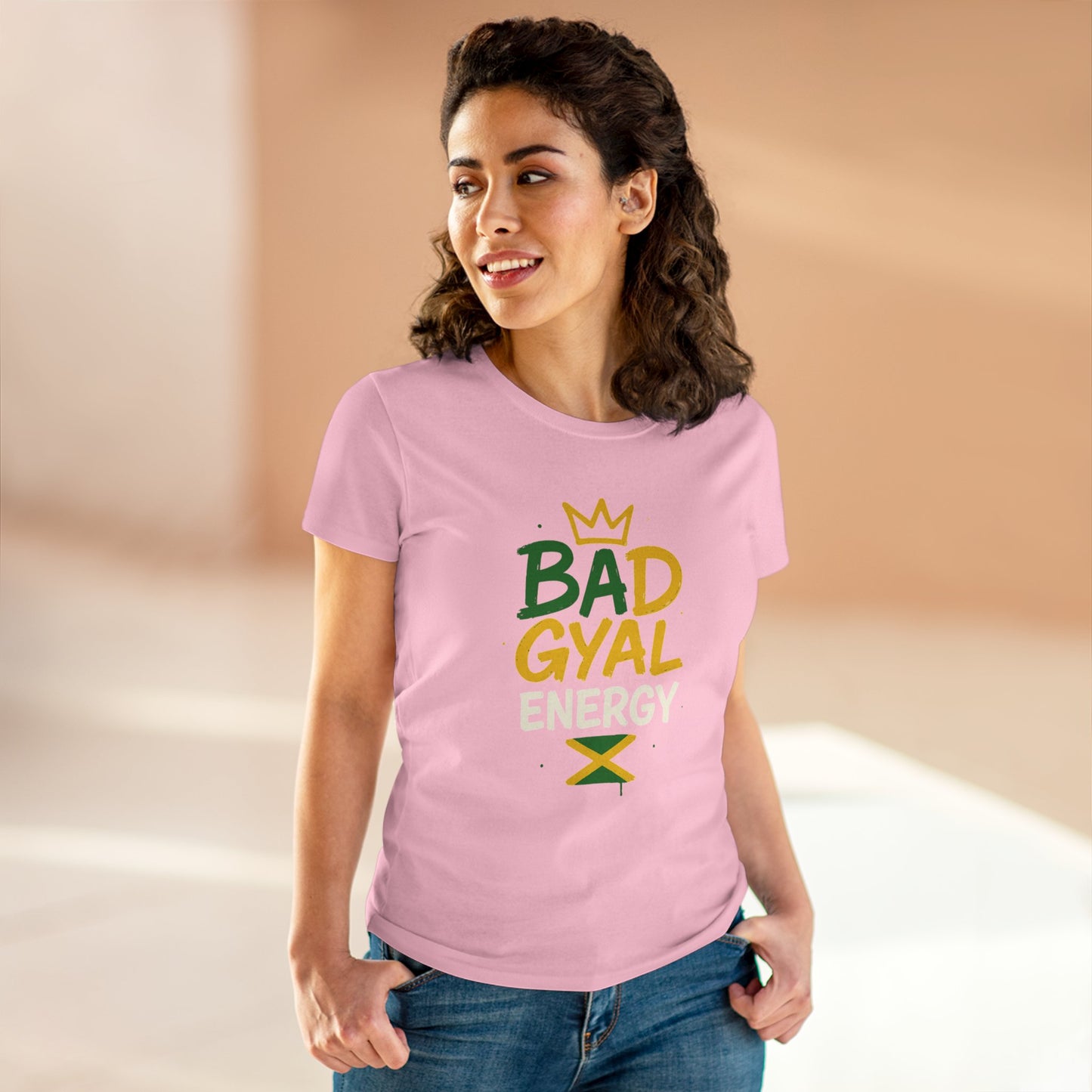 Jamaican Bad Gyal Energy Tee, Women's Graphic T-Shirt, Casual Summer Top, Festival Outfit, Unique Gift for Her