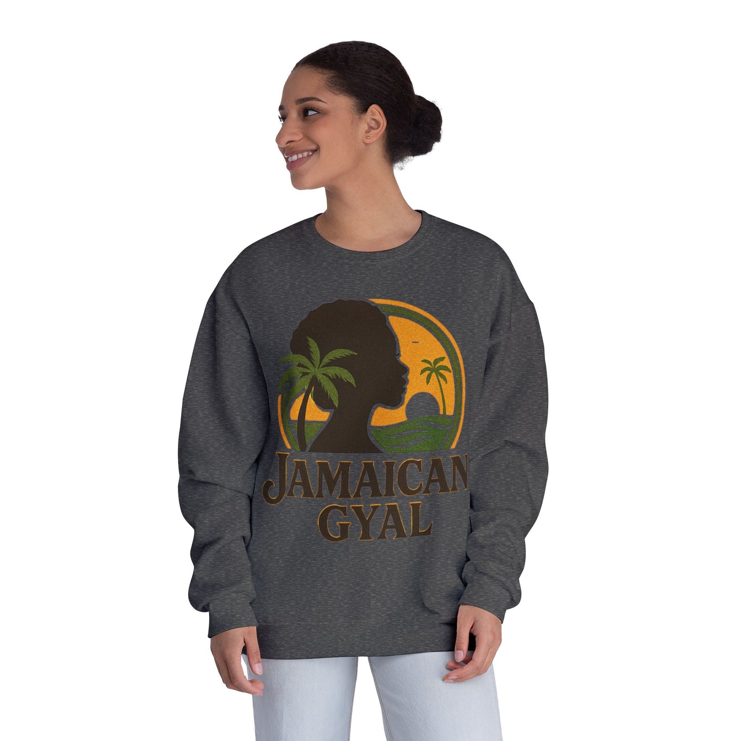 Jamaican Gyal Unisex Sweatshirt, Cozy Crewneck, Gift for Her, Summer Vibes, Casual Fashion Statement