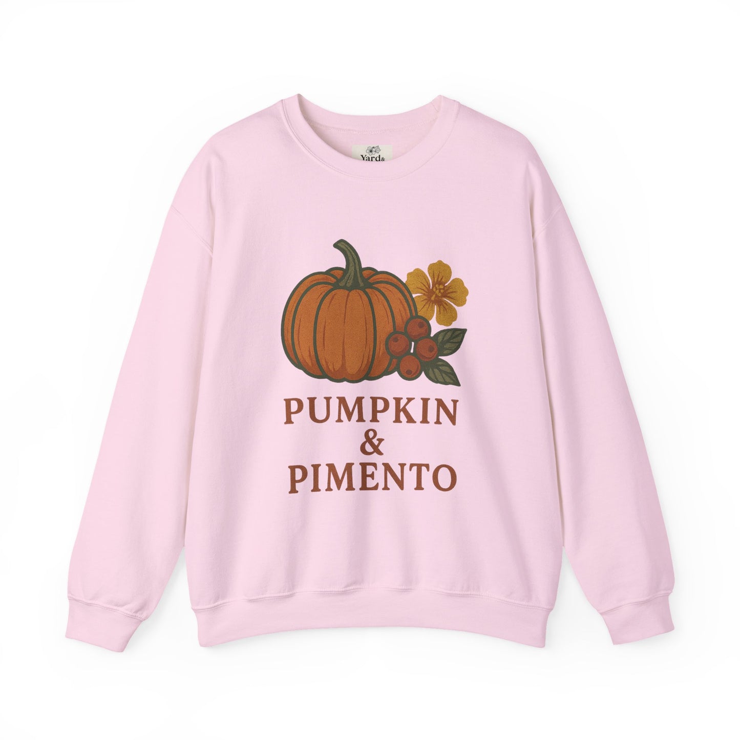 Pumpkin & Pimento Crewneck Sweatshirt, Cozy Fall Sweatshirt, Unisex Autumn Apparel, Thanksgiving Gift, Seasonal Fashion