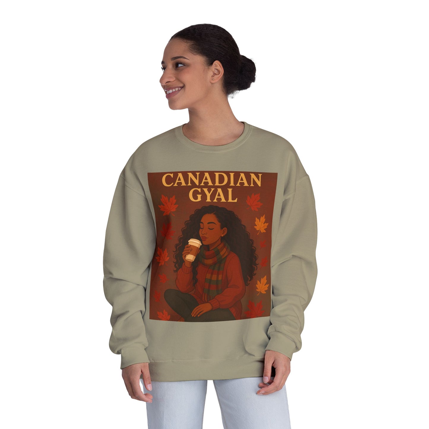 Canadian Gyal Sweatshirt, Cozy Fall Crewneck, Canada Pride Apparel, Autumn Casual Wear, Unisex Gift for Her