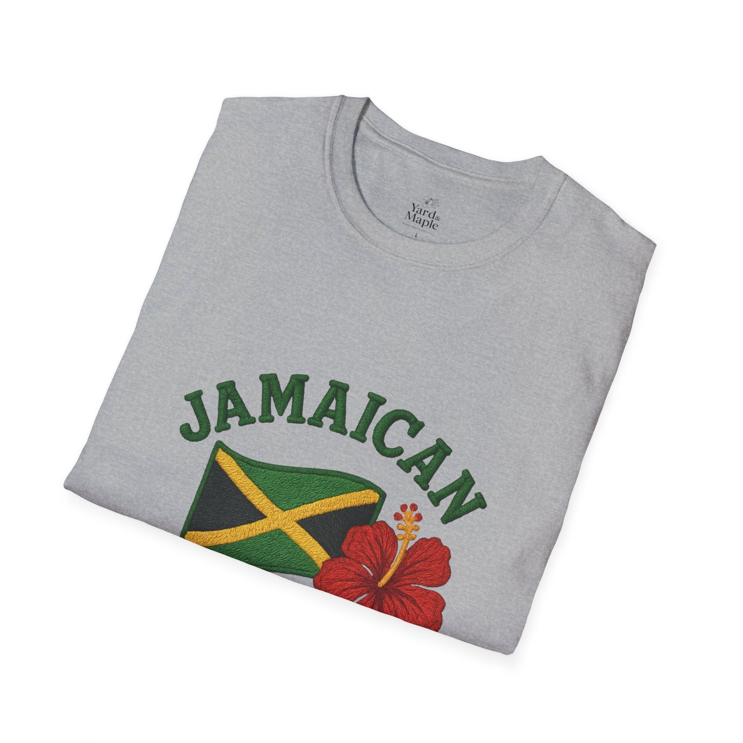 Jamaican Pride T-Shirt, Unisex Softstyle Tee, Tropical Vacation Shirt, Caribbean Pride Apparel, Festival and Celebration Wear