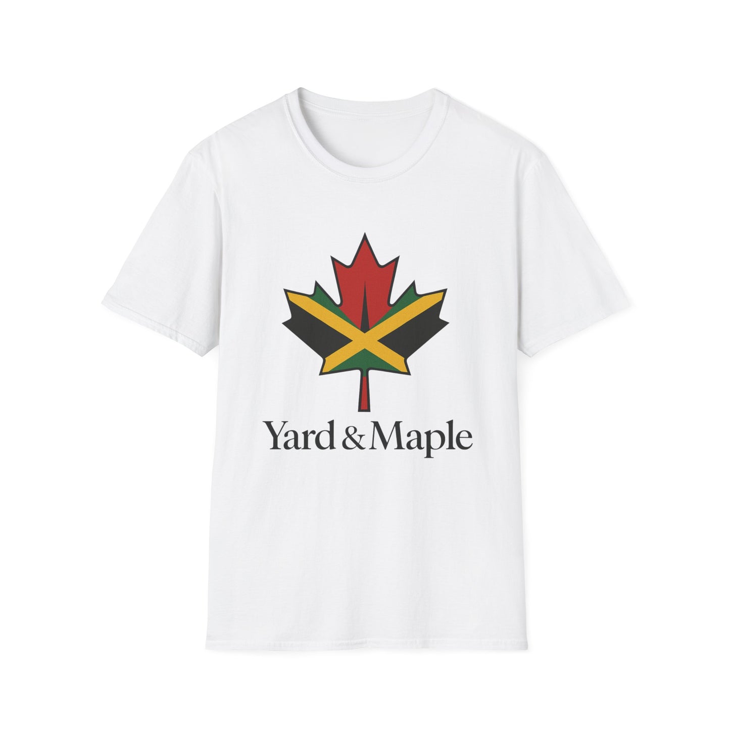 Yard & Maple Unisex Softstyle T-Shirt, Casual Summer Tee, Jamaican Theme Shirt, Cool Graphic Top, Gift for Nature Lovers