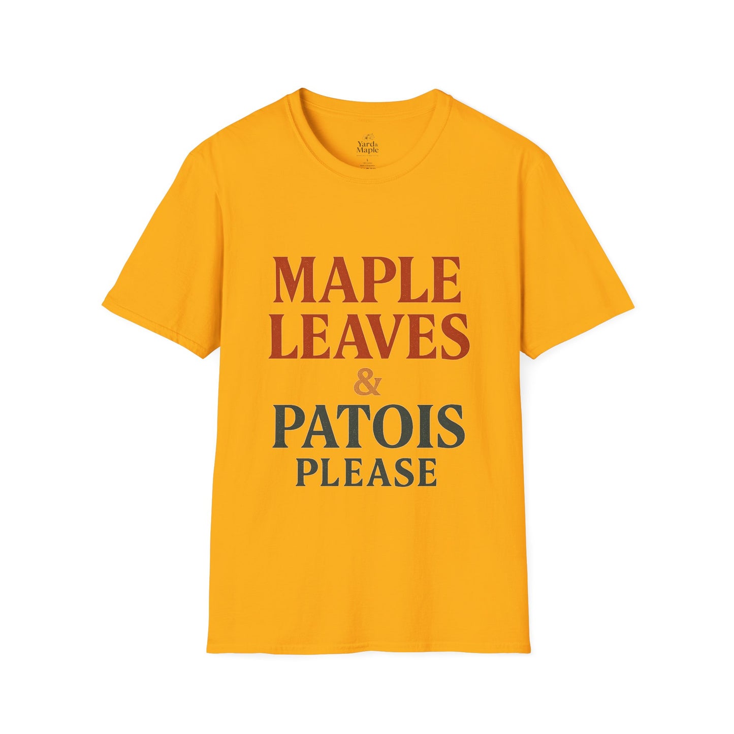Maple Leaves & Patois Please Unisex T-Shirt, Casual Tee, Gift for Nature Lovers, Summer Wear, Eco-Friendly Fashion