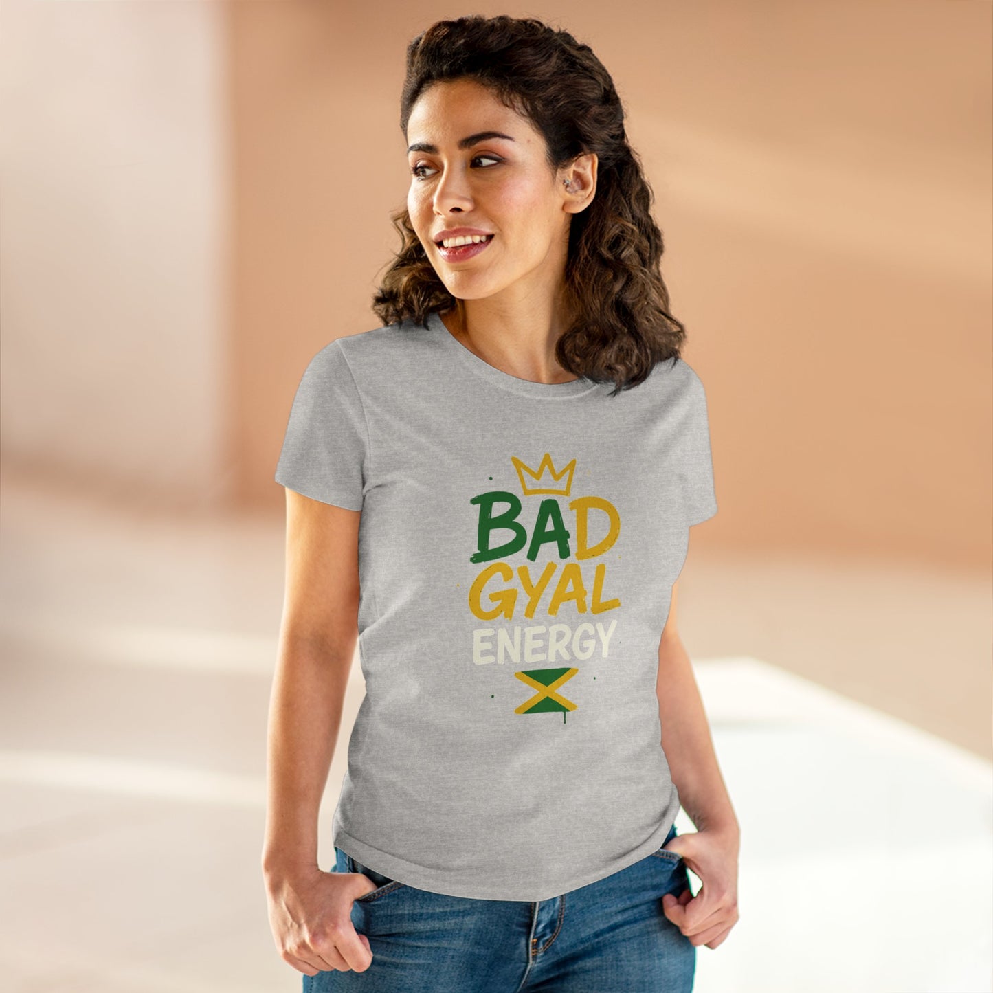 Jamaican Bad Gyal Energy Tee, Women's Graphic T-Shirt, Casual Summer Top, Festival Outfit, Unique Gift for Her