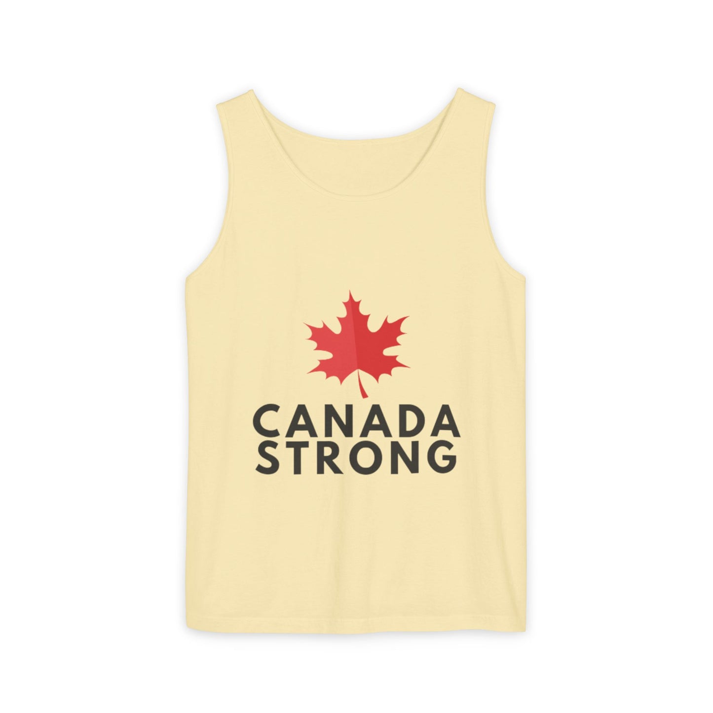 Canada Strong Unisex Garment-Dyed Tank Top, Summer Apparel, Canada Day Gift, LGBTQ+ Support, Casual Wear, Outdoor Activities