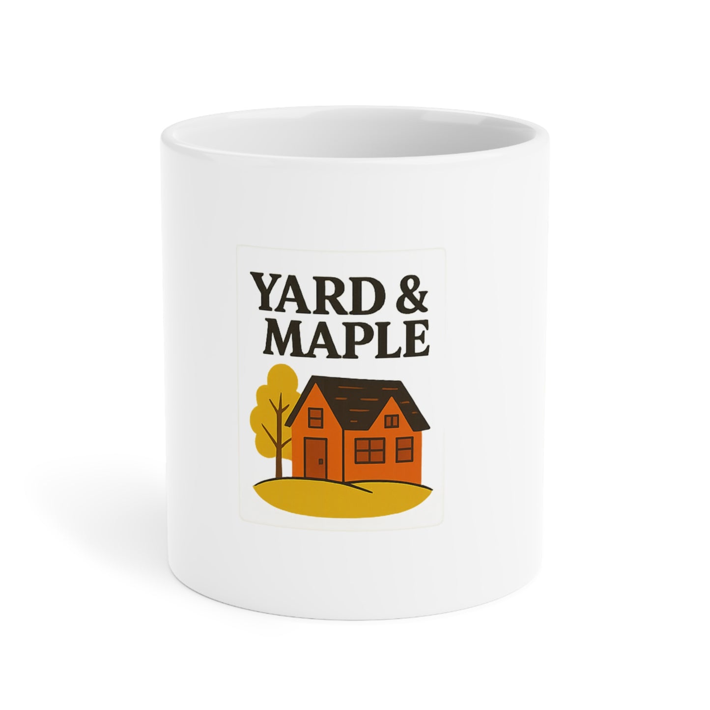 Cozy Home Ceramic Mug, Yard & Maple Design, Perfect Gift for Homeowners, Autumn Decor, Coffee Lovers, Housewarming Present