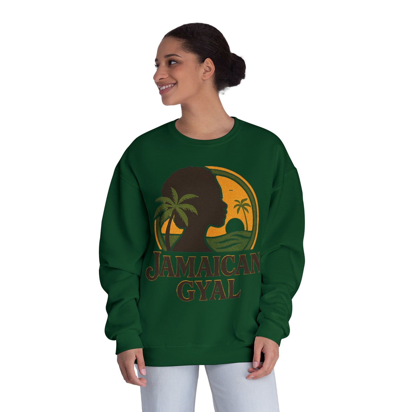 Jamaican Gyal Unisex Sweatshirt, Cozy Crewneck, Gift for Her, Summer Vibes, Casual Fashion Statement