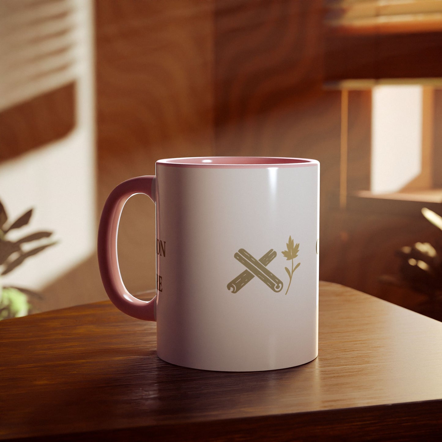 Cinnamon & Culture Accent Mug, Cozy Coffee Cup for Tea Lovers, Perfect Gift for Friends, Coffee Mug for Home, Unique Kitchen Decor