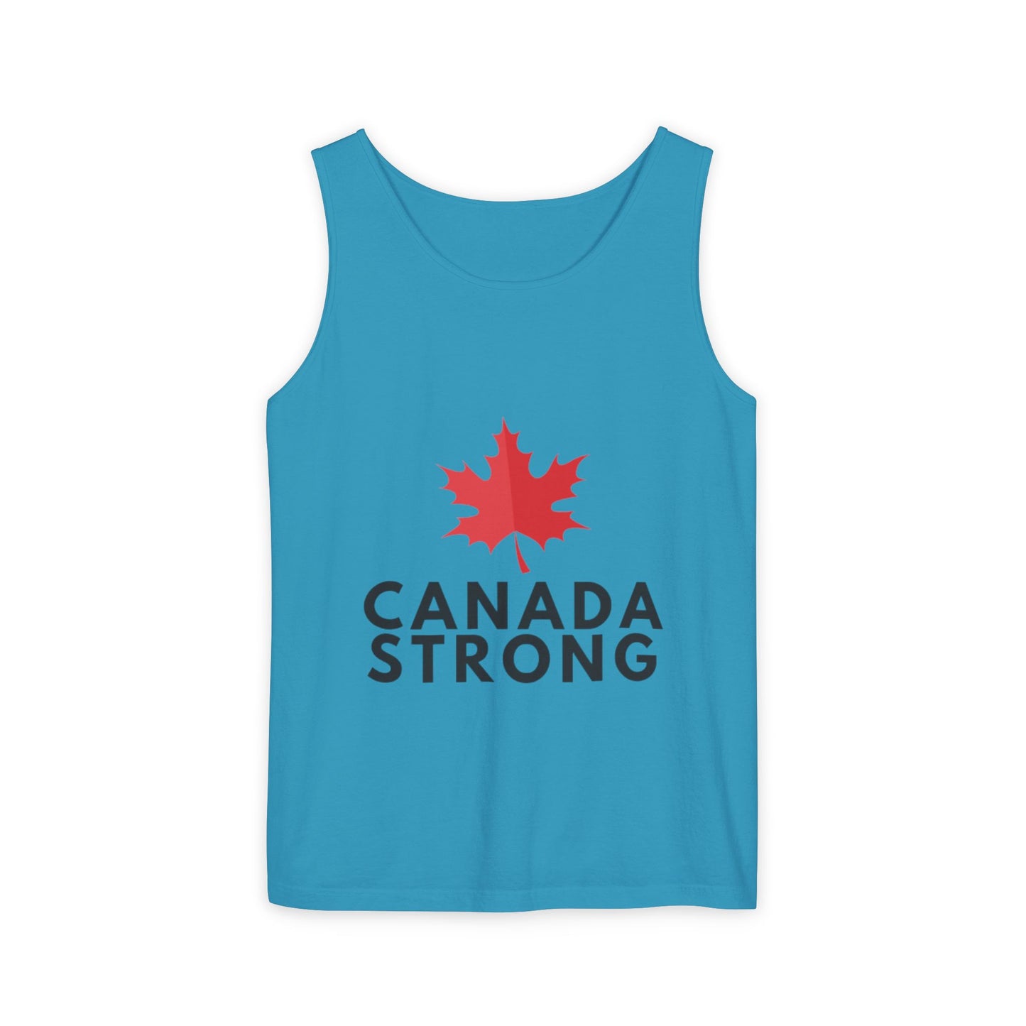 Canada Strong Unisex Garment-Dyed Tank Top, Summer Apparel, Canada Day Gift, LGBTQ+ Support, Casual Wear, Outdoor Activities