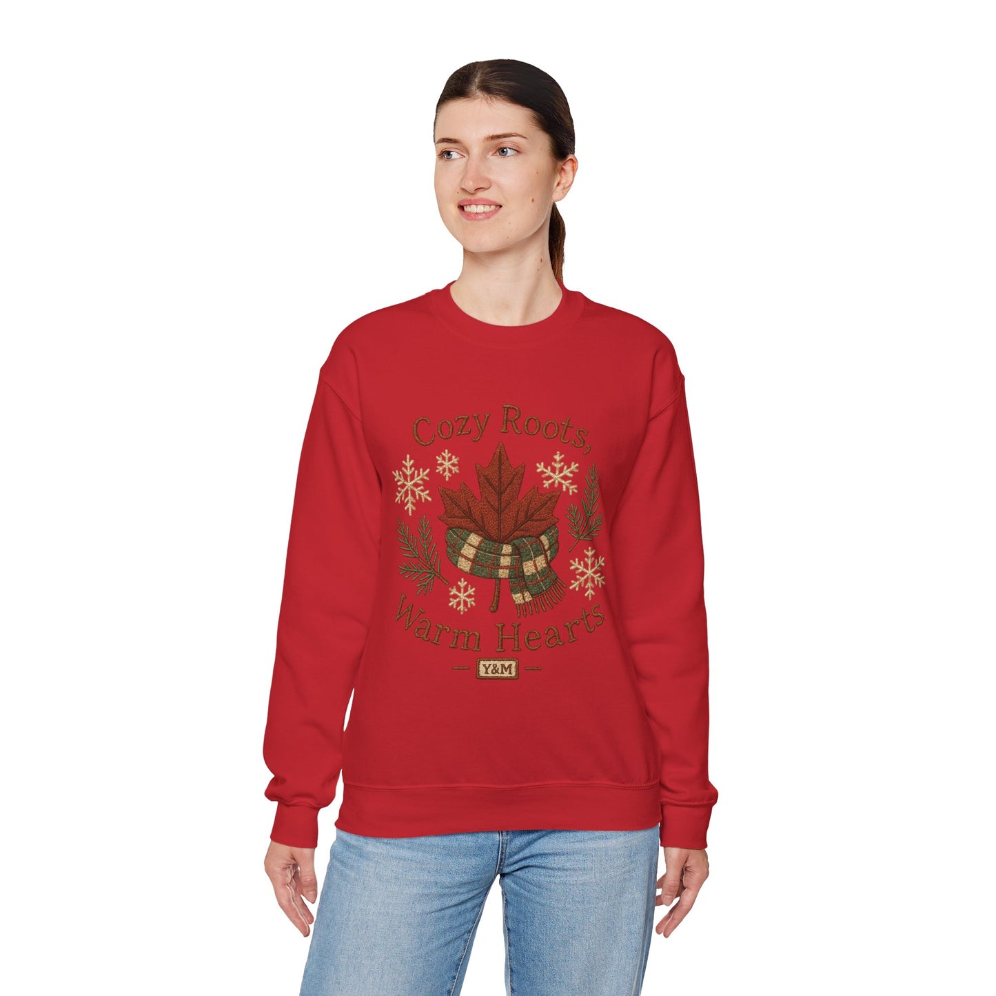 Cozy Roots Crewneck Sweatshirt: Warm Hearts Gift, Fall Fashion, Winter Apparel, Unisex Sweatshirt, Holiday Sweater