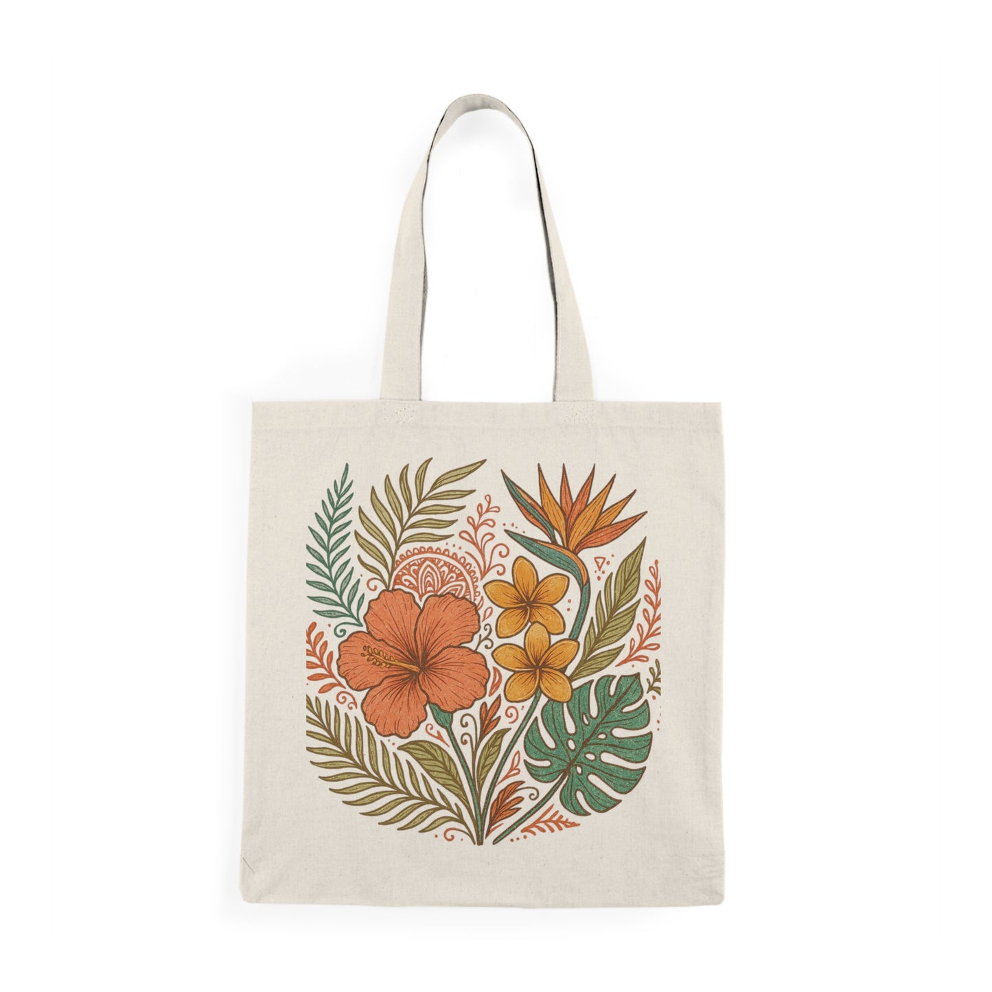 Eco-Friendly Floral Tote Bag, Gardening Gift, Beach Bag, Shopping Tote, Reusable Grocery Bag, Summer Accessory