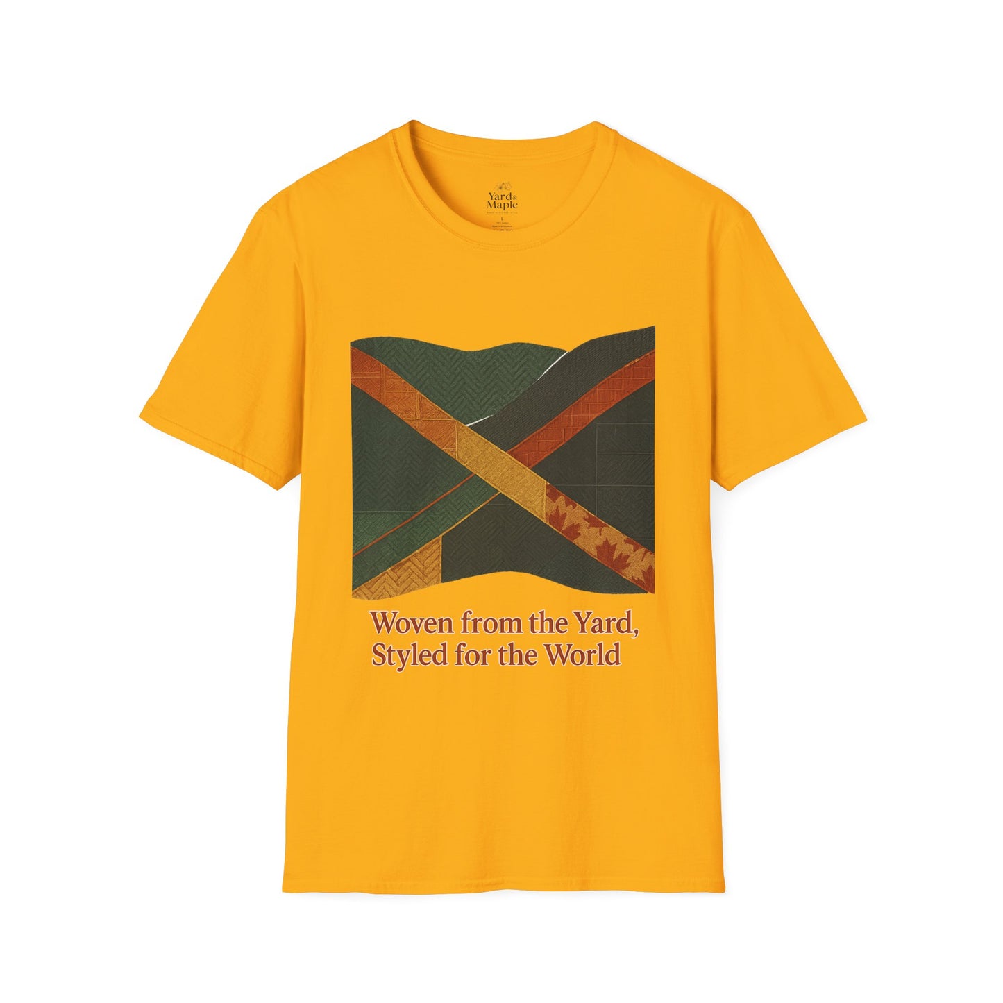 Woven from the Yard Unisex Softstyle T-Shirt, Casual Tee, Comfortable Shirt, Caribbean Pride Apparel, Unique Gift, Summer Fashion