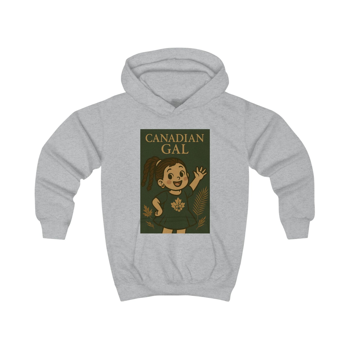 Canadian Gal Kids Hoodie, Cute Childrens Sweatshirt, Cozy Apparel for Girls, Perfect Gift for Birthdays, Family Events, Holidays