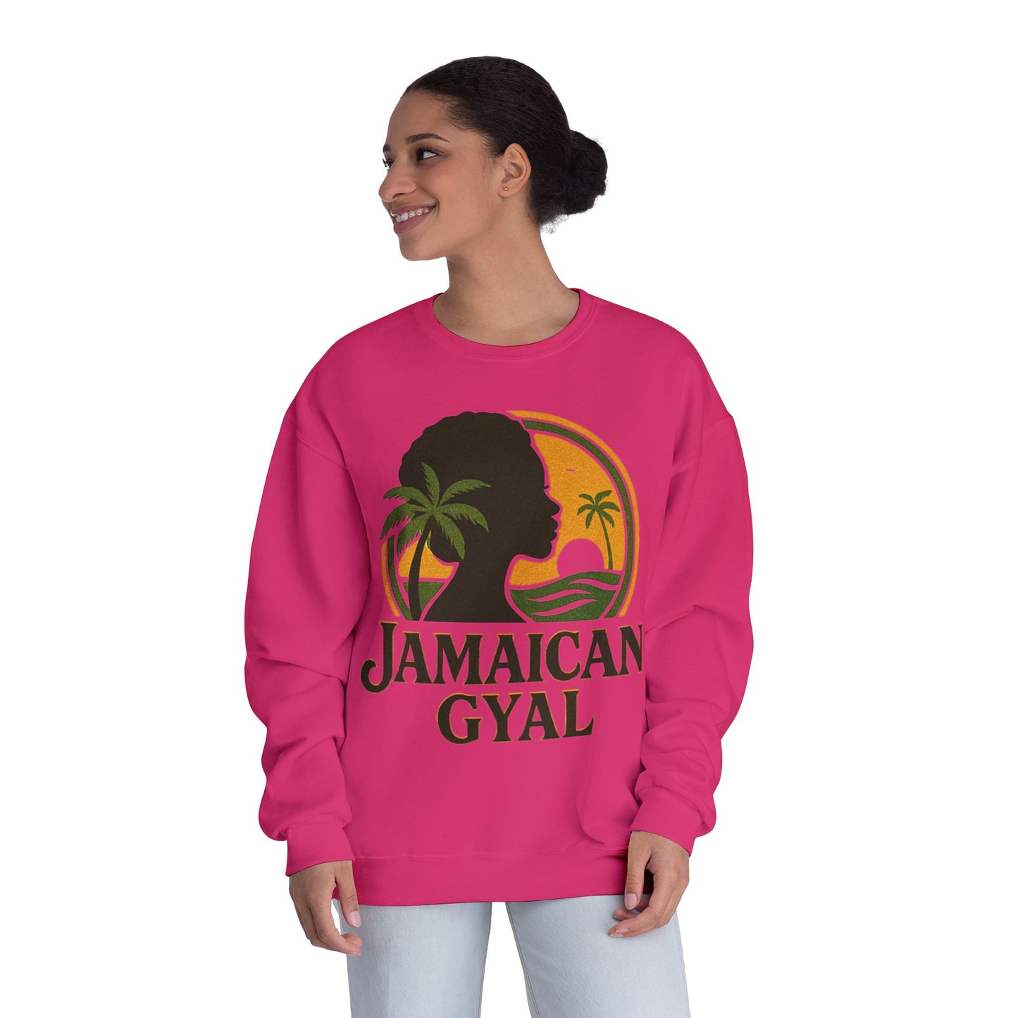 Jamaican Gyal Unisex Sweatshirt, Cozy Crewneck, Gift for Her, Summer Vibes, Casual Fashion Statement