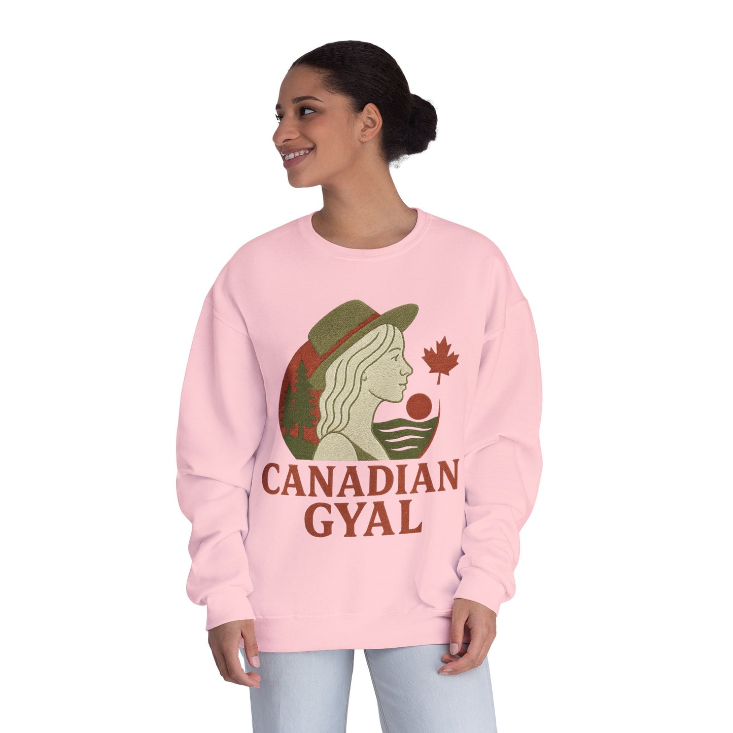 Canadian Gyal Sweatshirt, Cozy Crewneck for Fall, Perfect Gift for Canadians, Great for Thanksgiving, Casual Wear