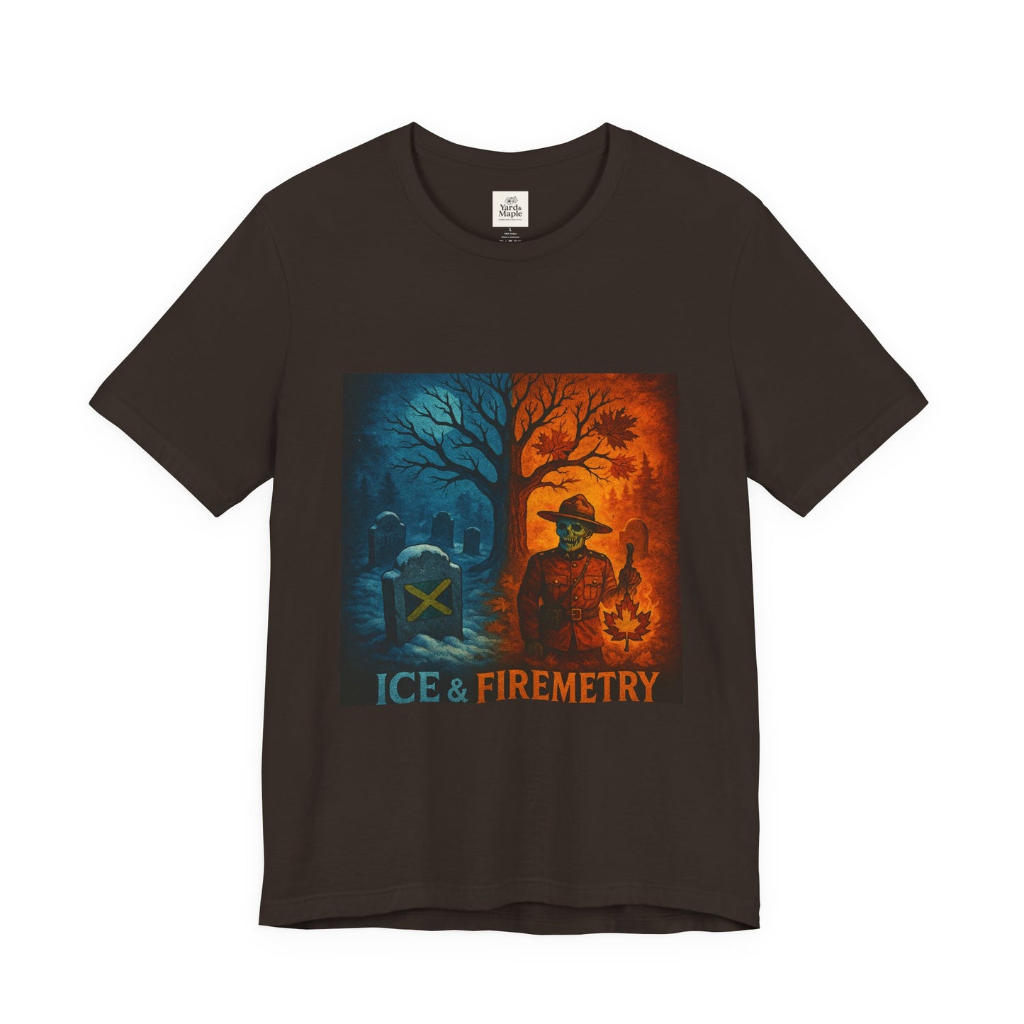Unisex Ice & Fire Short Sleeve Tee - Firefighter Gift, Halloween Shirt, Cool Graphic Tee, Unique Adventure Wear, All-Season Style