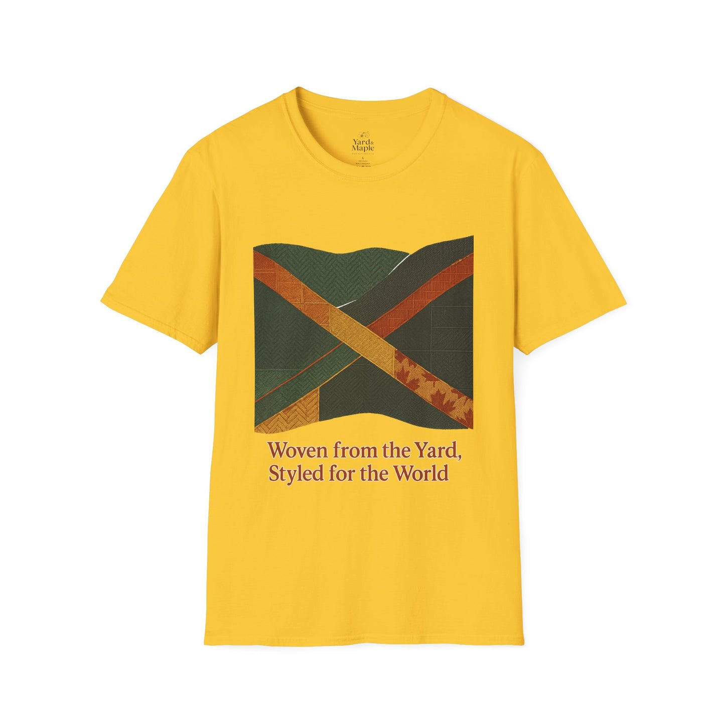 Woven from the Yard Unisex Softstyle T-Shirt, Casual Tee, Comfortable Shirt, Caribbean Pride Apparel, Unique Gift, Summer Fashion