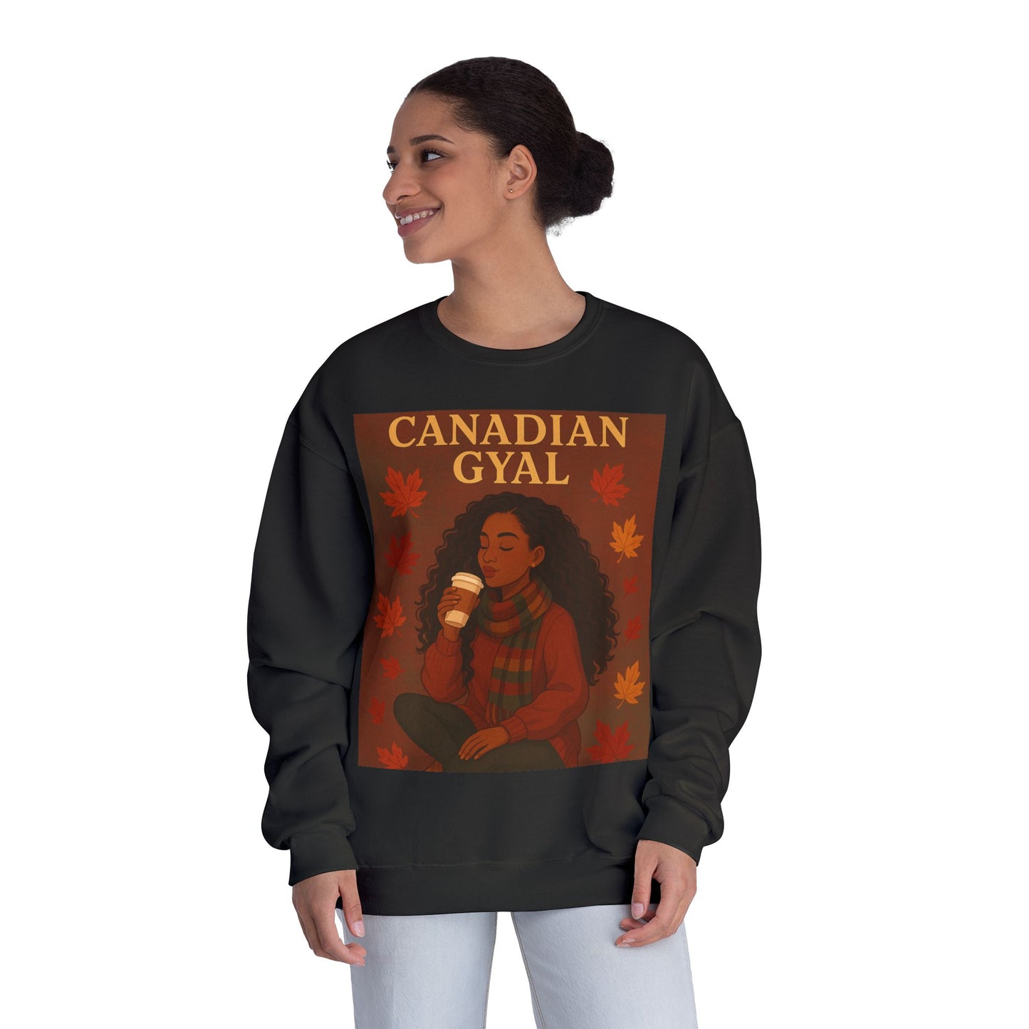 Canadian Gyal Sweatshirt, Cozy Fall Crewneck, Canada Pride Apparel, Autumn Casual Wear, Unisex Gift for Her