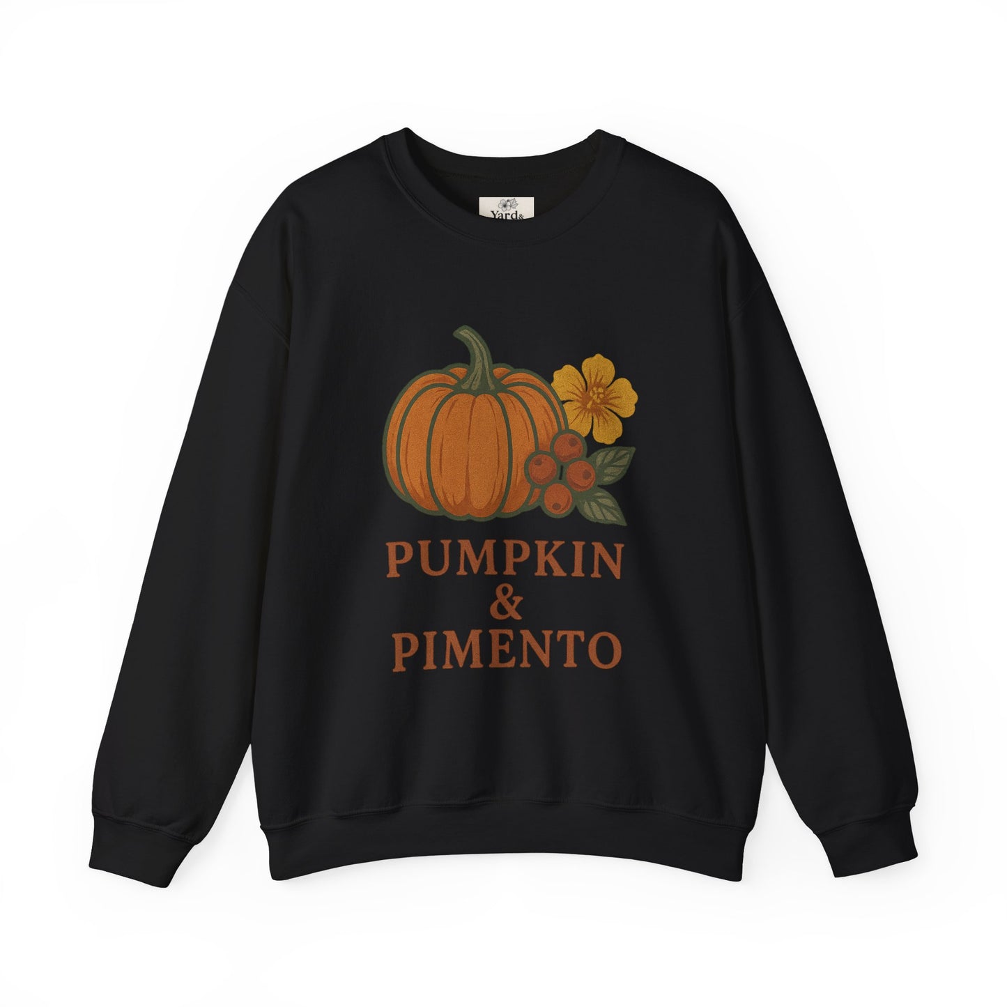 Pumpkin & Pimento Crewneck Sweatshirt, Cozy Fall Sweatshirt, Unisex Autumn Apparel, Thanksgiving Gift, Seasonal Fashion
