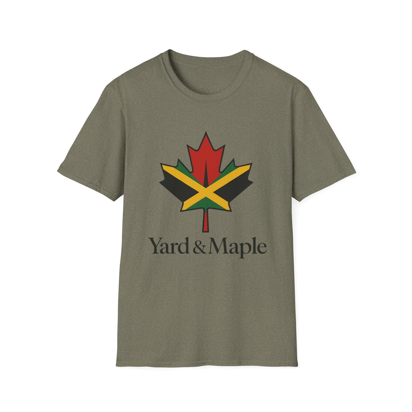 Yard & Maple Unisex Softstyle T-Shirt, Casual Summer Tee, Jamaican Theme Shirt, Cool Graphic Top, Gift for Nature Lovers