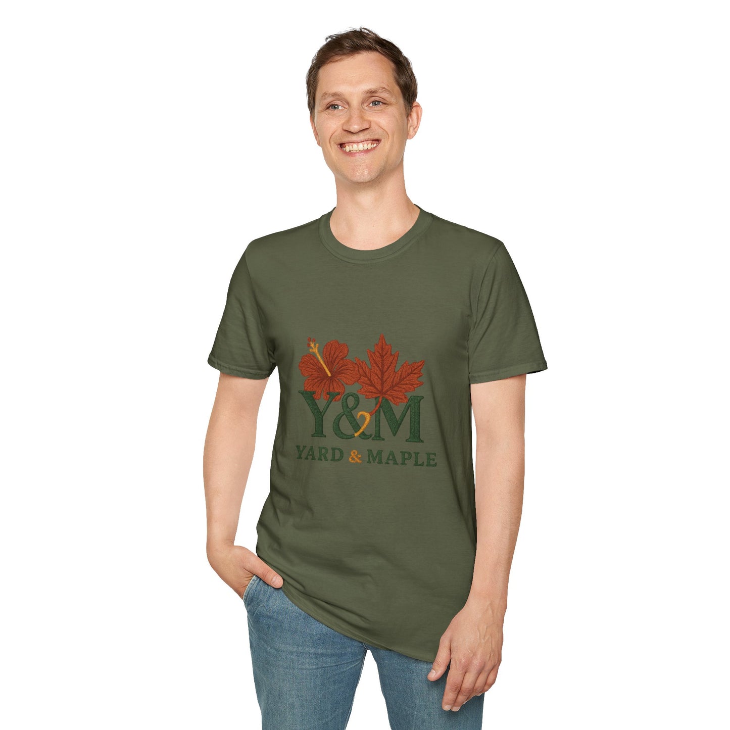 Yard & Maple Floral Unisex T-Shirt, Casual Tee, Nature Lover Gift, Spring Fashion, Graphic Shirt, Eco-Friendly Apparel