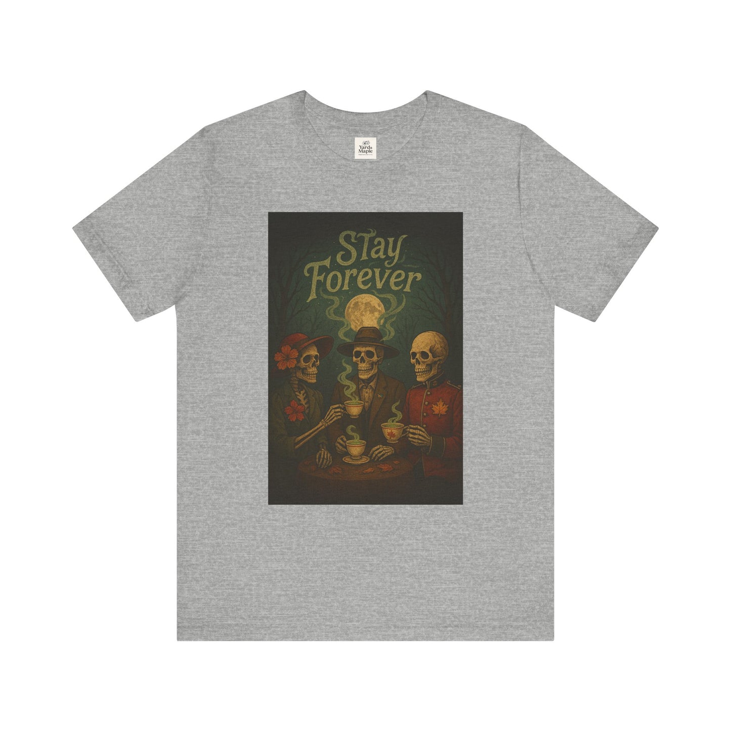 Stay Forever Halloween T-Shirt, Unisex Jersey Tee for Spooky Season, Day of the Dead, Casual Wear, Unique Gift Idea