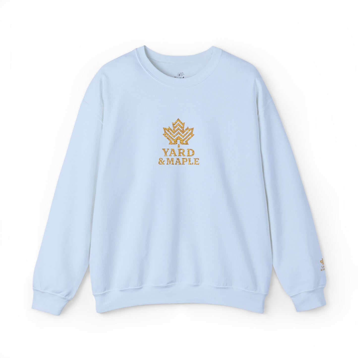 Cozy Unisex Crewneck Sweatshirt with Embroidered Leaf Design, Perfect for Fall, Thanksgiving, Casual Outings, Friends and Family Gatherings, Gifts