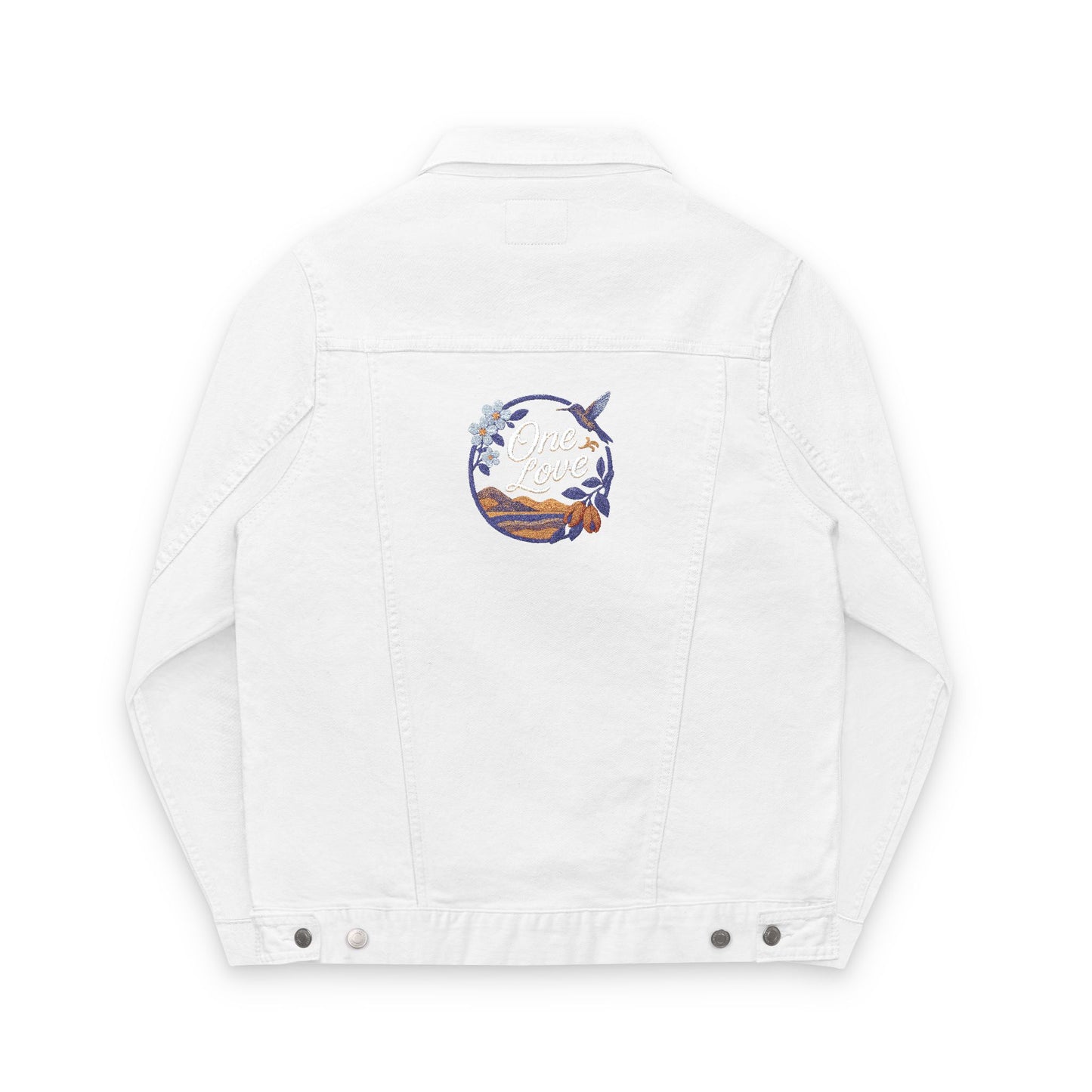 Embroidered Unisex Denim Jacket - Casual Cool, Year-Round Style, Perfect for Festivals, Gifts, and Everyday Wear