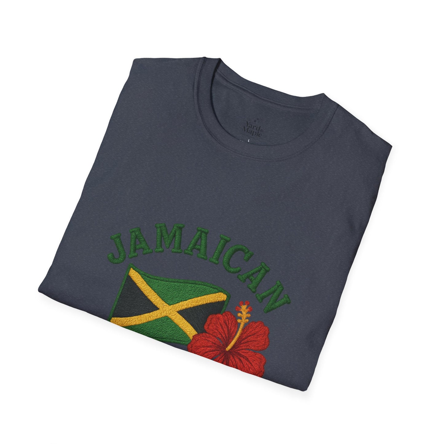 Jamaican Pride T-Shirt, Unisex Softstyle Tee, Tropical Vacation Shirt, Caribbean Pride Apparel, Festival and Celebration Wear