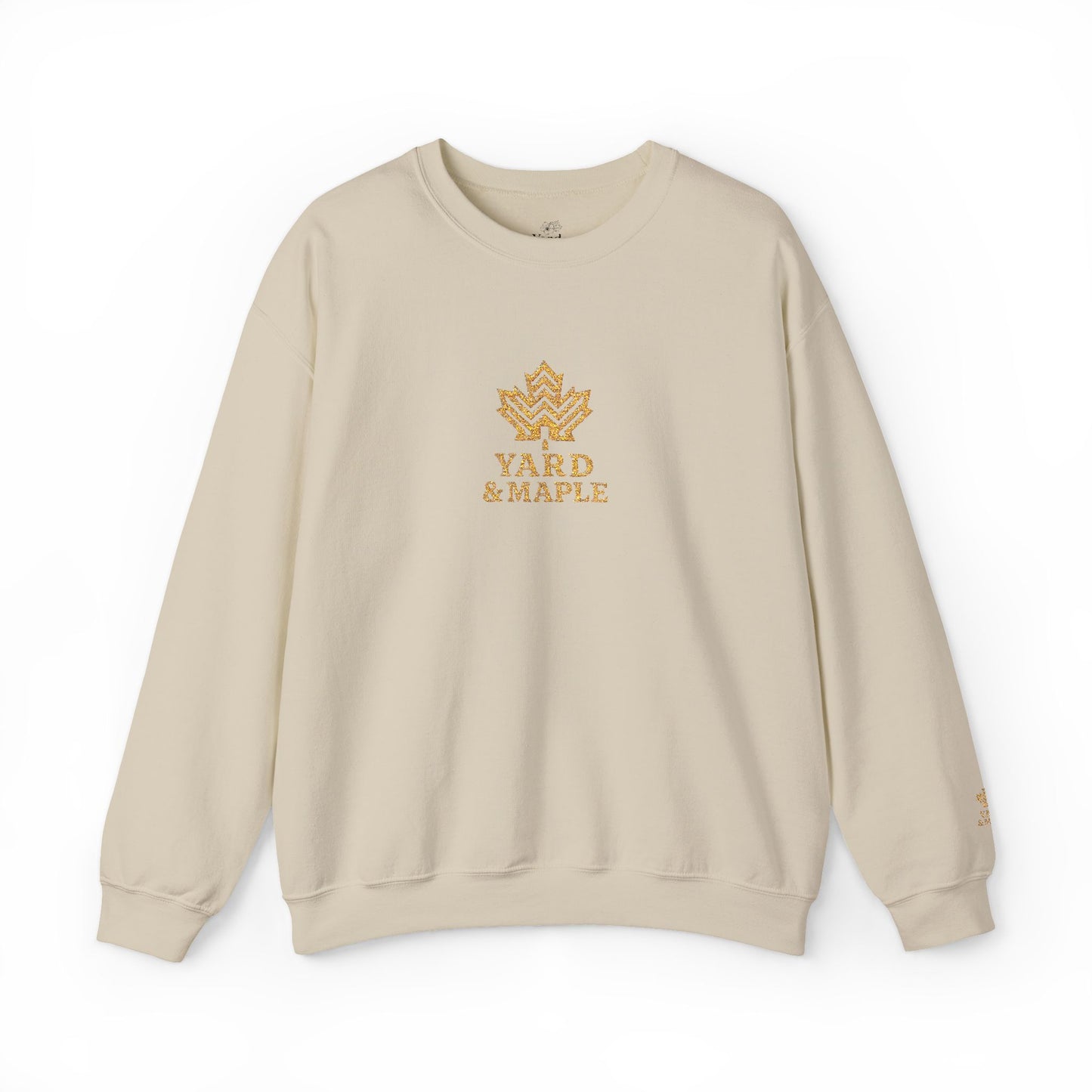 Cozy Unisex Crewneck Sweatshirt with Embroidered Leaf Design, Perfect for Fall, Thanksgiving, Casual Outings, Friends and Family Gatherings, Gifts