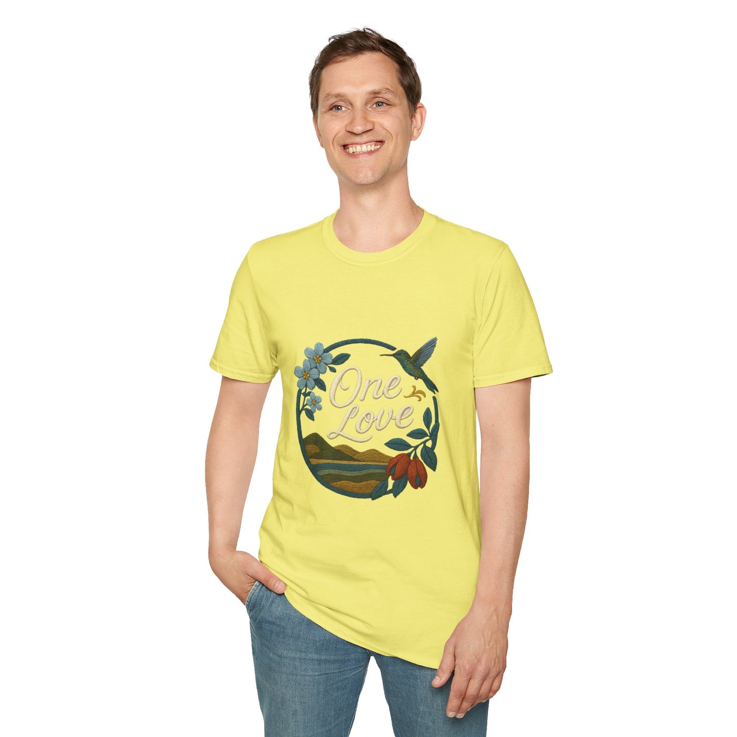 One Love Nature-Inspired T-Shirt, Unisex Tee, Stylish Apparel, Eco-Friendly Gift, Summer Fashion, Inspirational T-Shirt