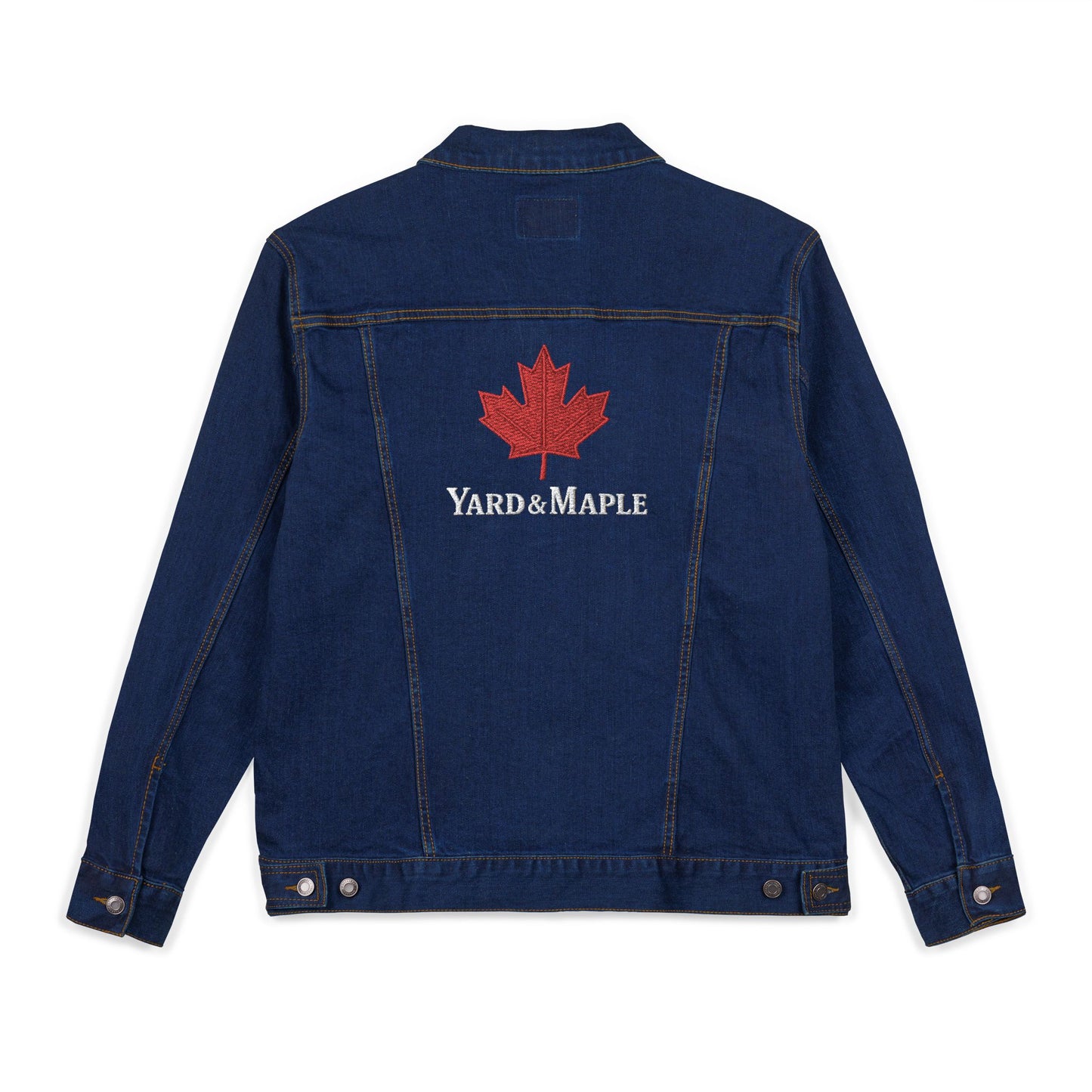 Maple Leaf Embroidered Unisex Denim Jacket | Fall Fashion, Casual Outwear, Gift for Her, Street Style, Autumn Wear