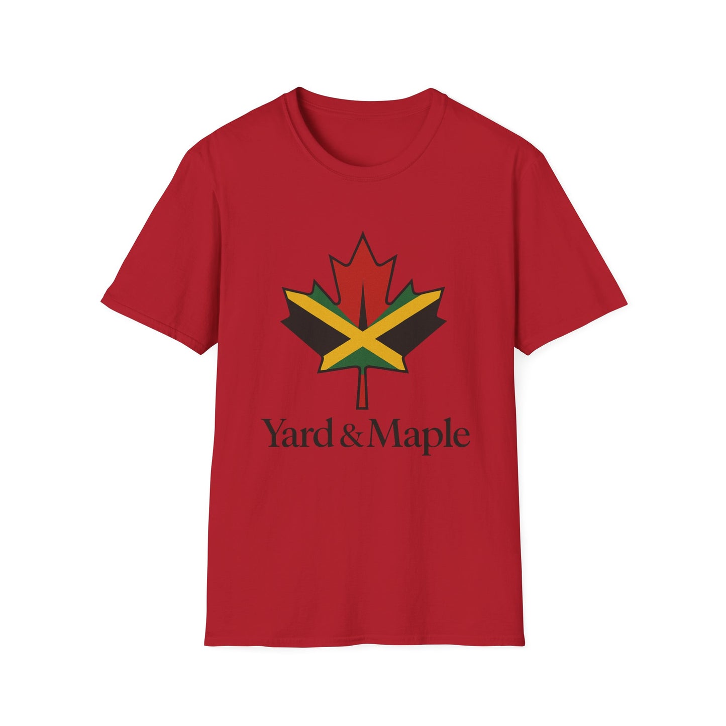 Yard & Maple Unisex Softstyle T-Shirt, Casual Summer Tee, Jamaican Theme Shirt, Cool Graphic Top, Gift for Nature Lovers