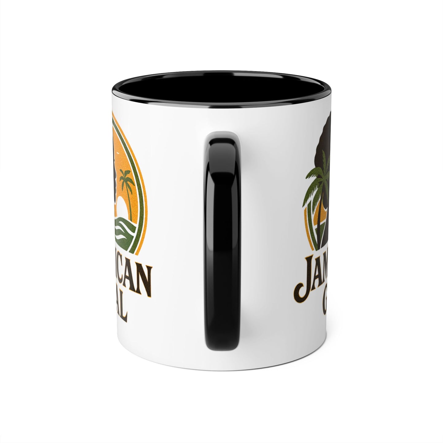 Jamaican Gyal Accent Mug, 11oz Coffee Cup, African Heritage Gift, Tropical Drinkware, Caribbean Inspiration, Black Woman Art