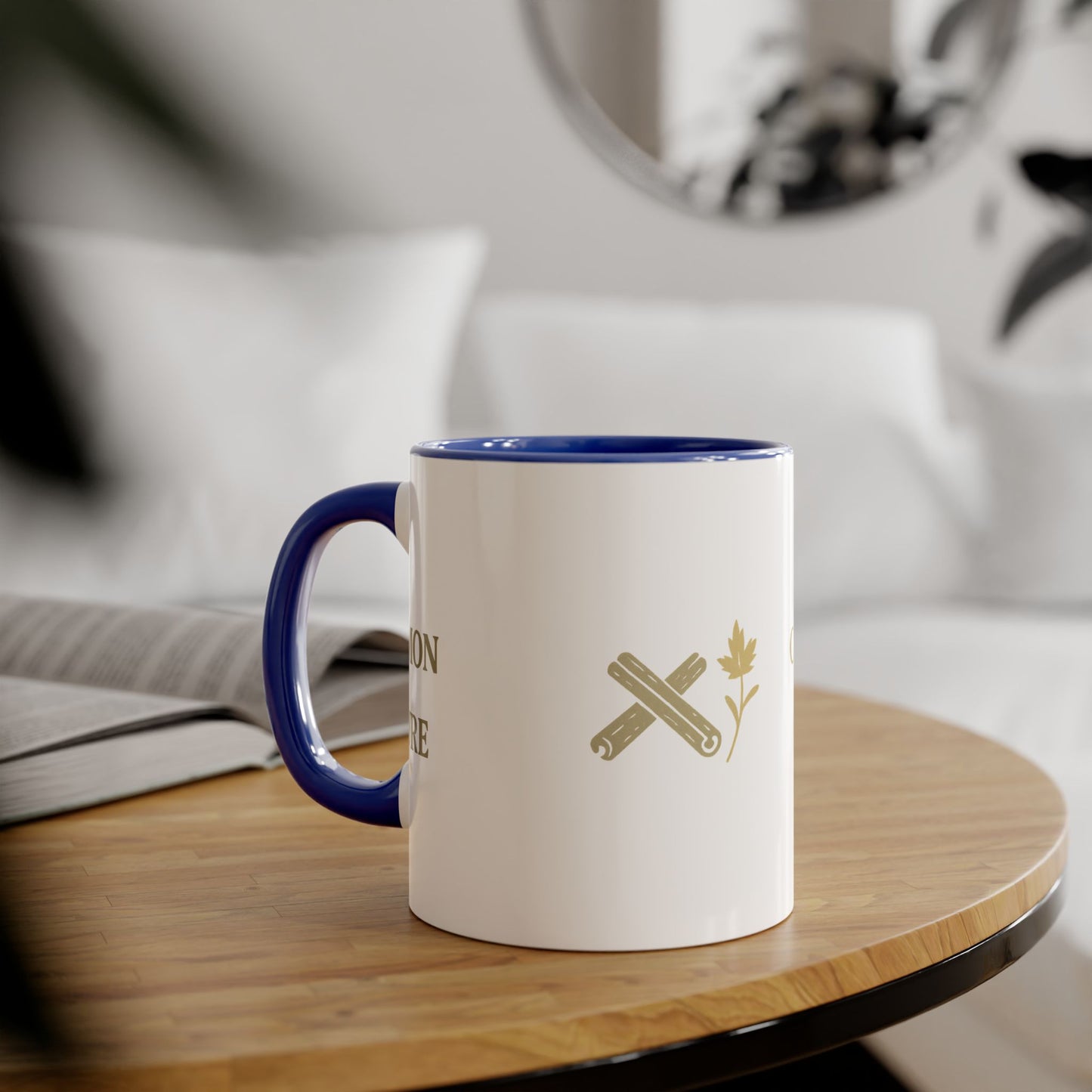 Cinnamon & Culture Accent Mug, Cozy Coffee Cup for Tea Lovers, Perfect Gift for Friends, Coffee Mug for Home, Unique Kitchen Decor